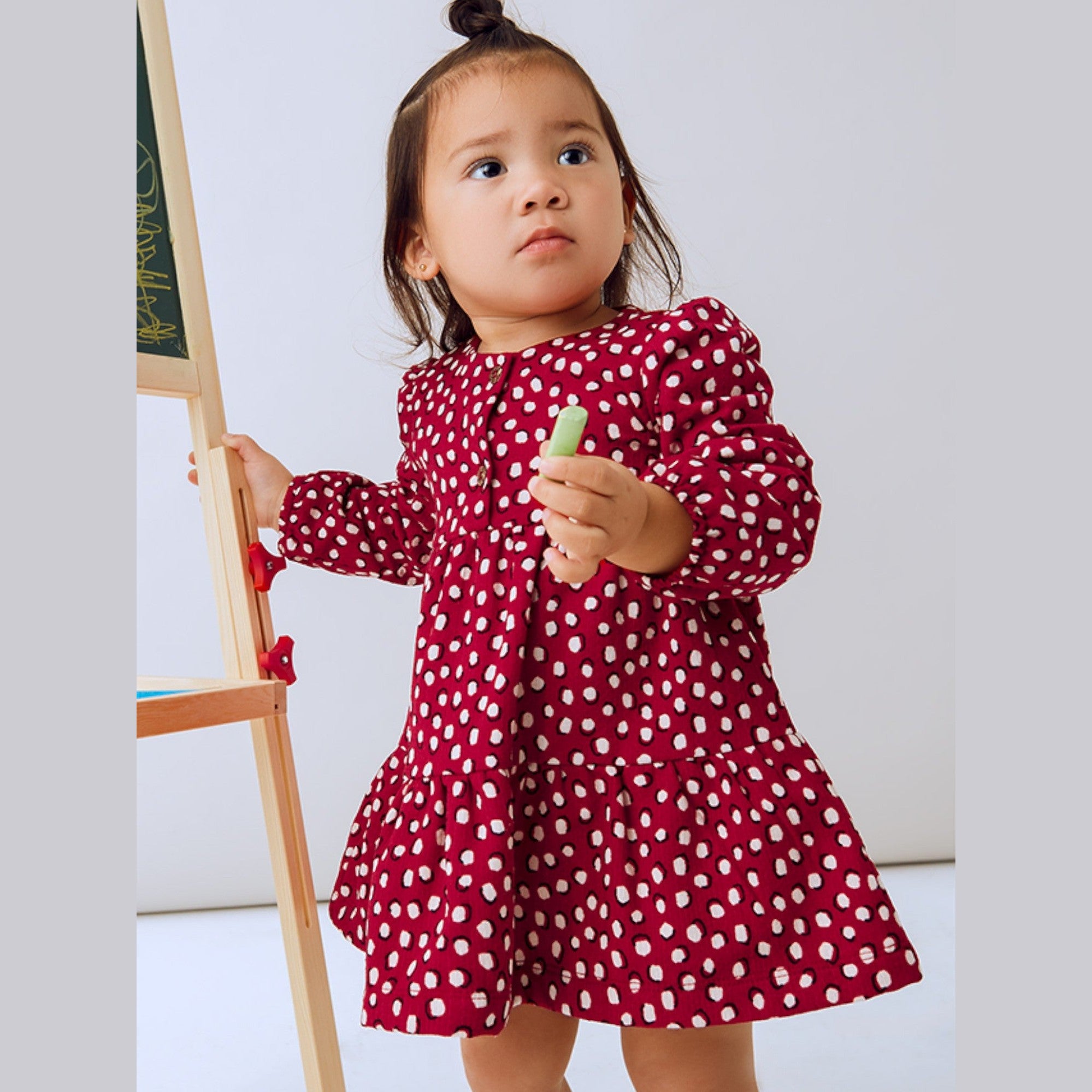 Abito punto strutturato Bimba Rosso 2915/40 - NANU' BABY