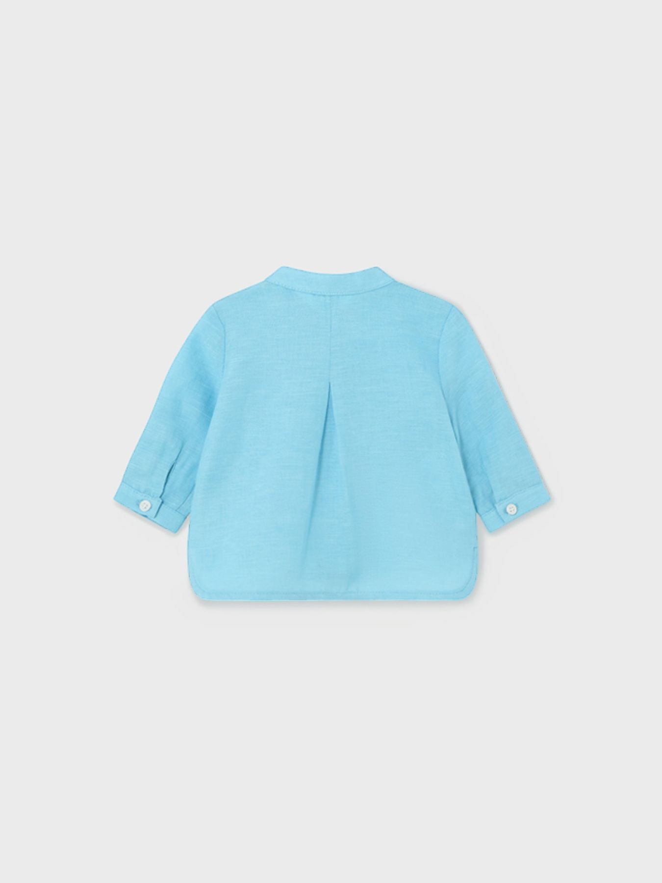 Camicia m/l collo coreano Bimbo TURCHESE 1195/C - NANU' BABY