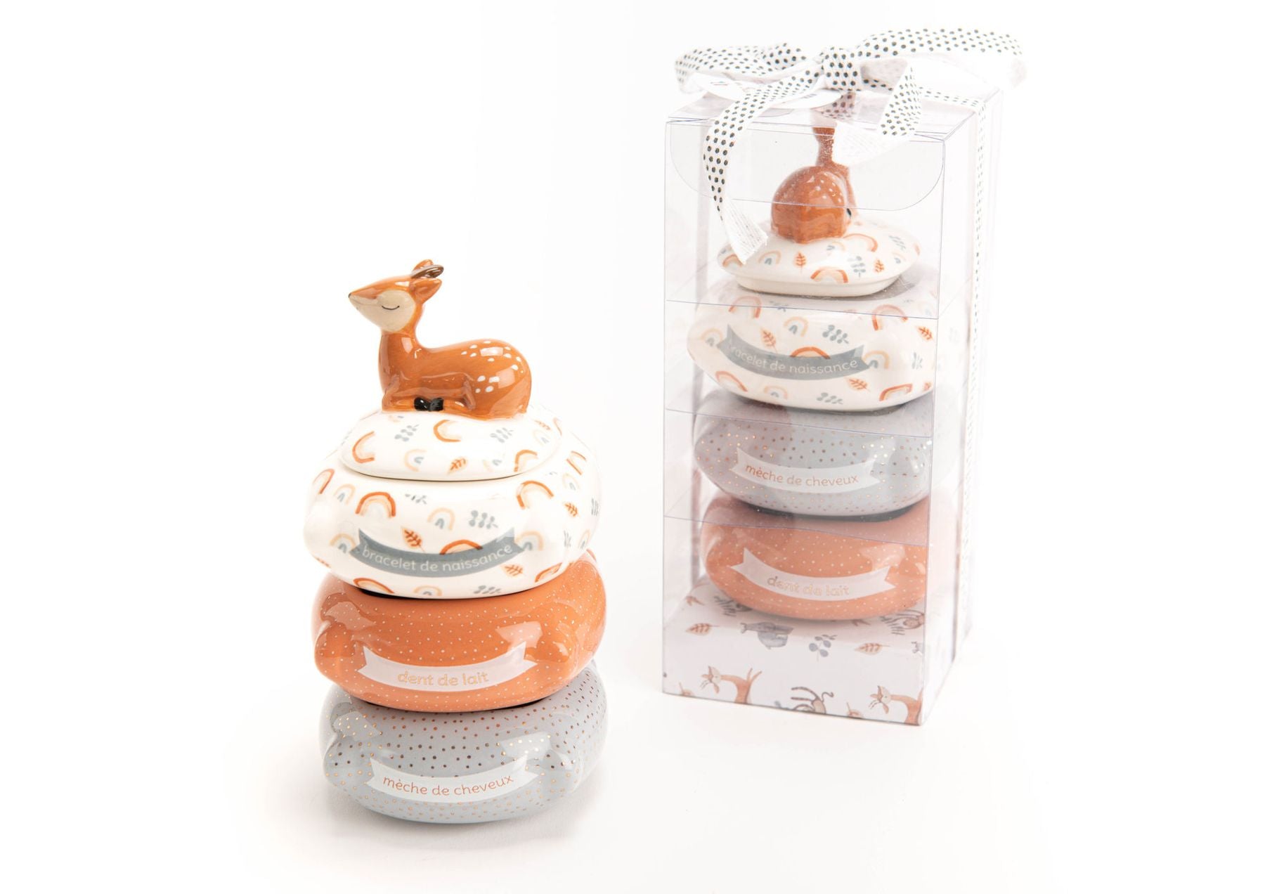 Cofanetto nascita Cerbiatto Sam ARANCIO 154993 - NANU' BABY
