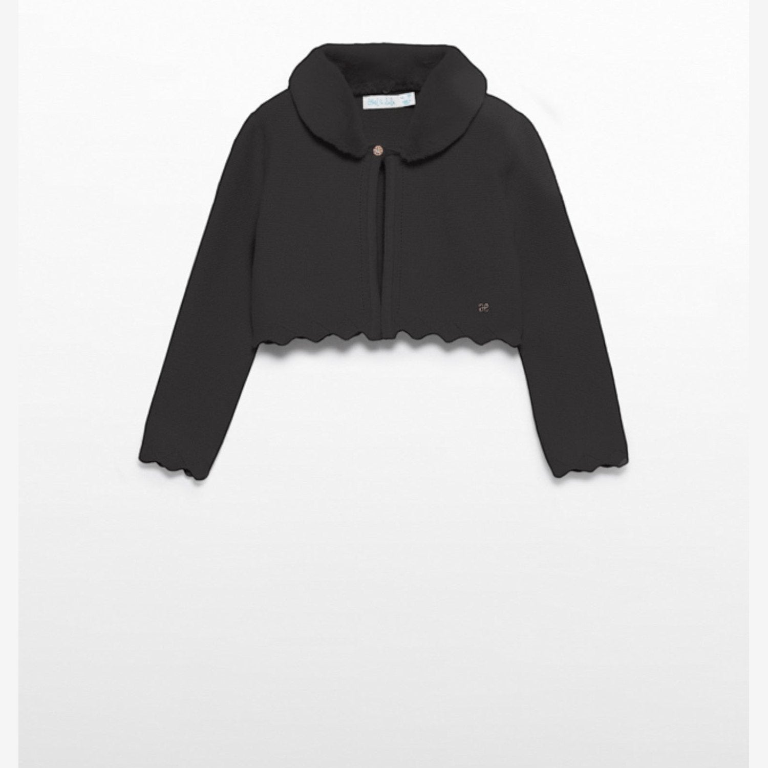 Cardigan tricot colletto pell Bimba Nero 5834/80 - NANU' BABY
