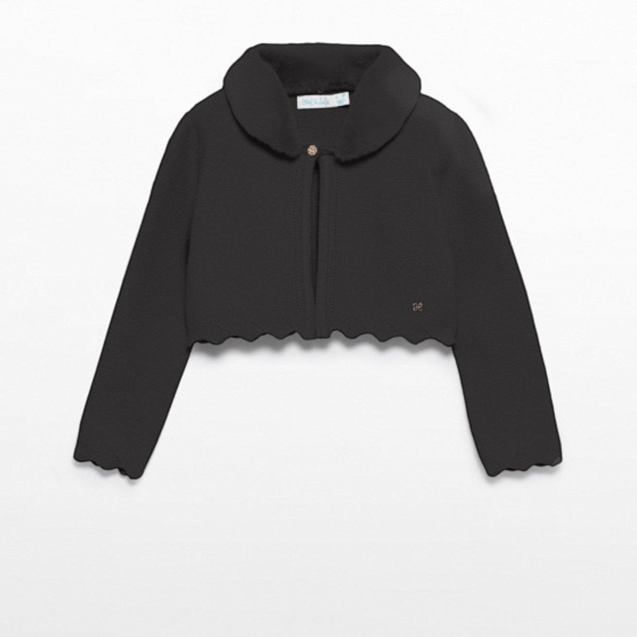 Cardigan tricot colletto pell Bimba Nero 5834/80 - NANU' BABY