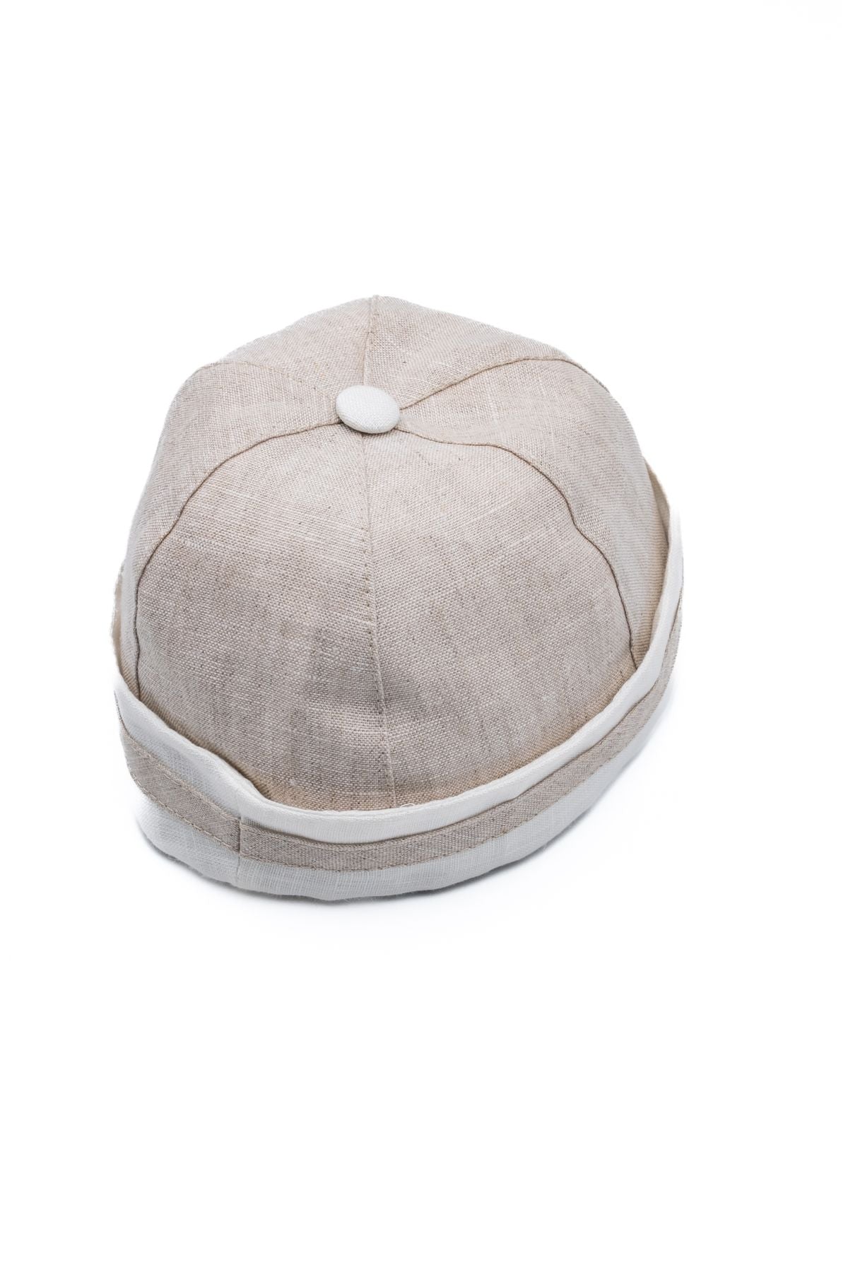Cappellino in lino Bimbo LATTE RC22517-23 - NANU' BABY
