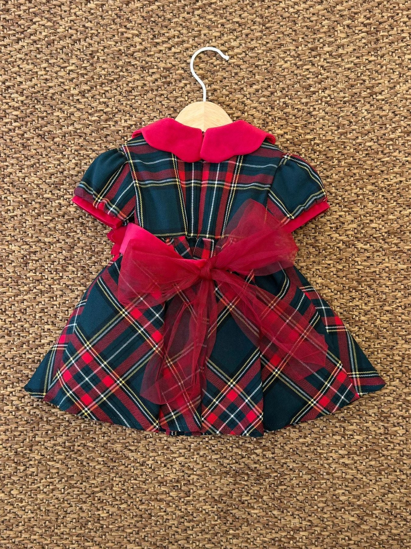 Abito Tartan Bimba VERDE IK313MC - NANU' BABY