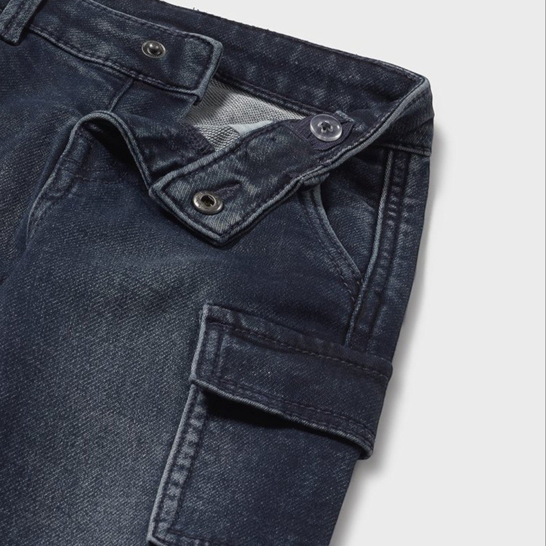 Pantalone soft denim cargo Bimbo Blu 2505/29 - NANU' BABY