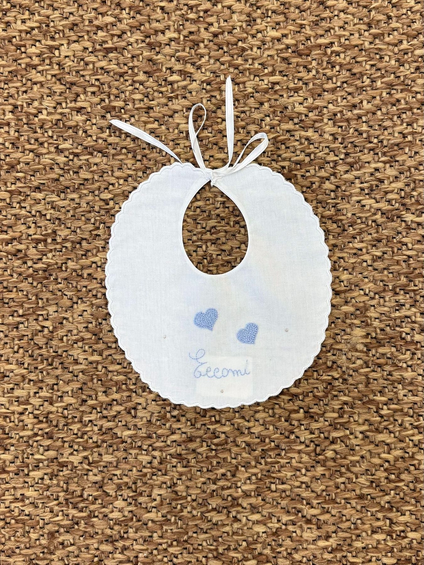 Bavetta "Eccomi" Neonato AZZURRO BV80A - NANU' BABY