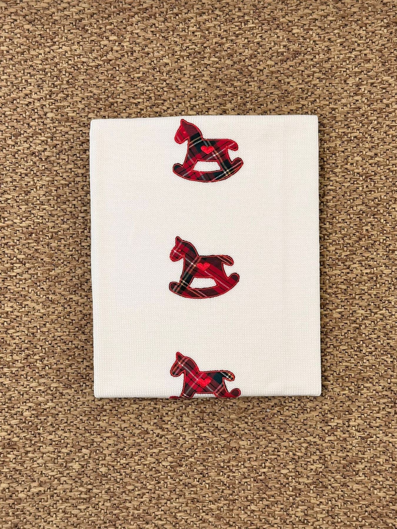 Coperta Cavalluccio Scozzese Neonato ROSSO SCOZZESE 119 - NANU' BABY