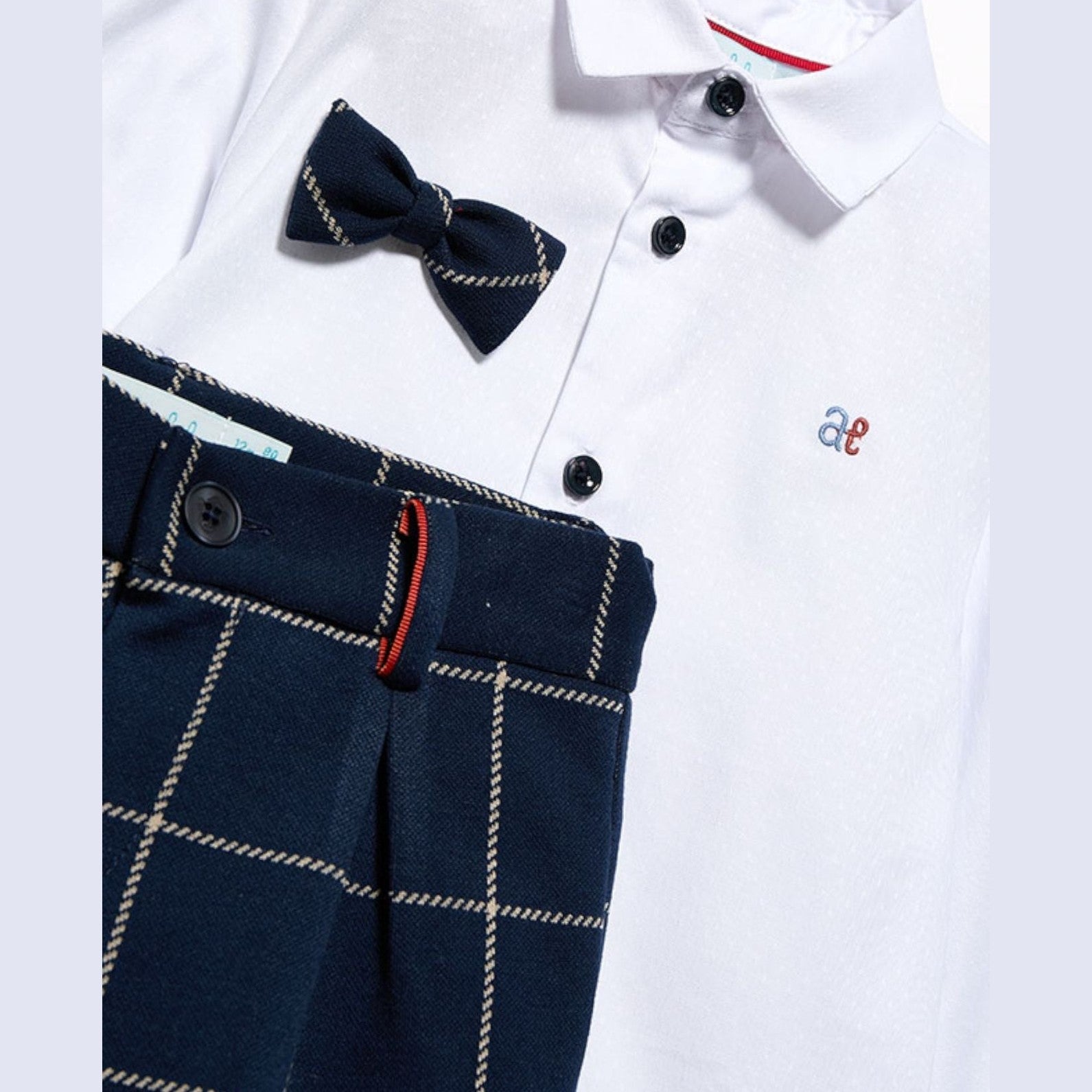 Compl. pantalone quadro punto Bimbo BLU 5704/B - NANU' BABY