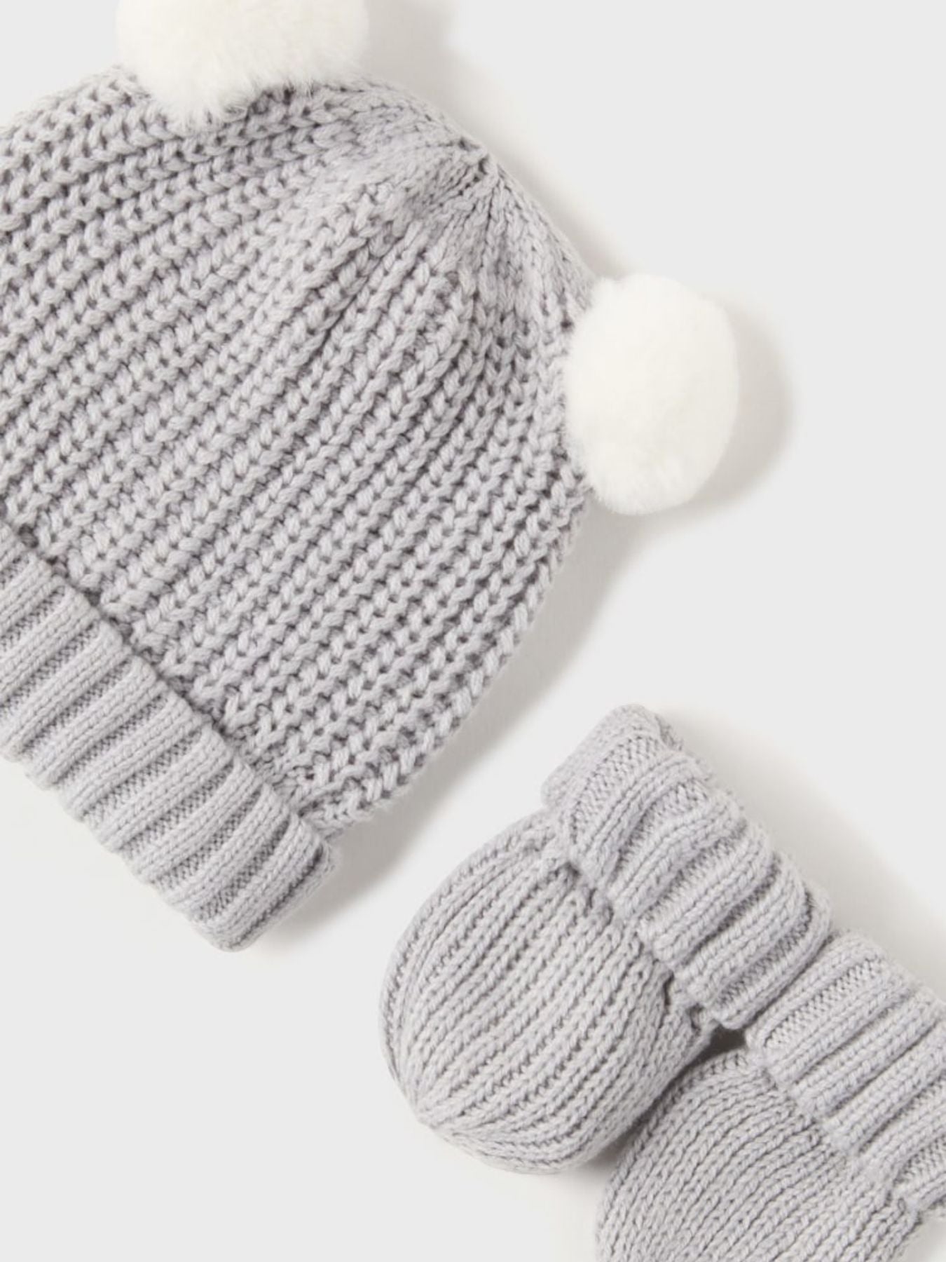 Compl. cappello, guanti trico GRIGIO 1J-9766/GR - NANU' BABY