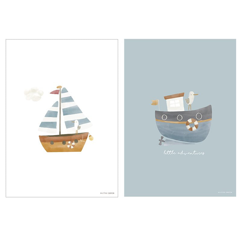 Poster Sailors Bay Blu - A3 BLU PW11321640 - NANU' BABY