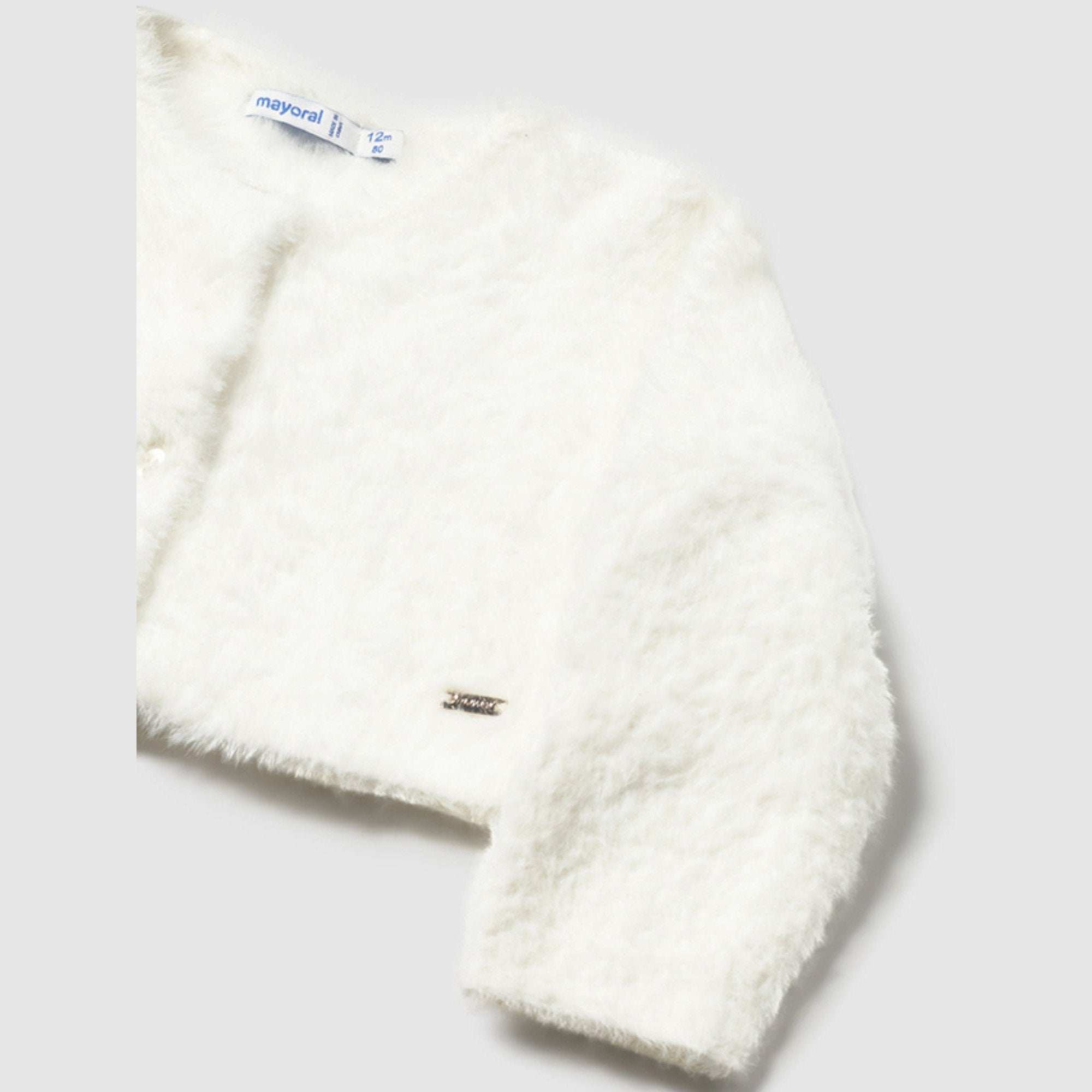 Cardigan pellicciotto Bimba ECRU 2357/65 - NANU' BABY
