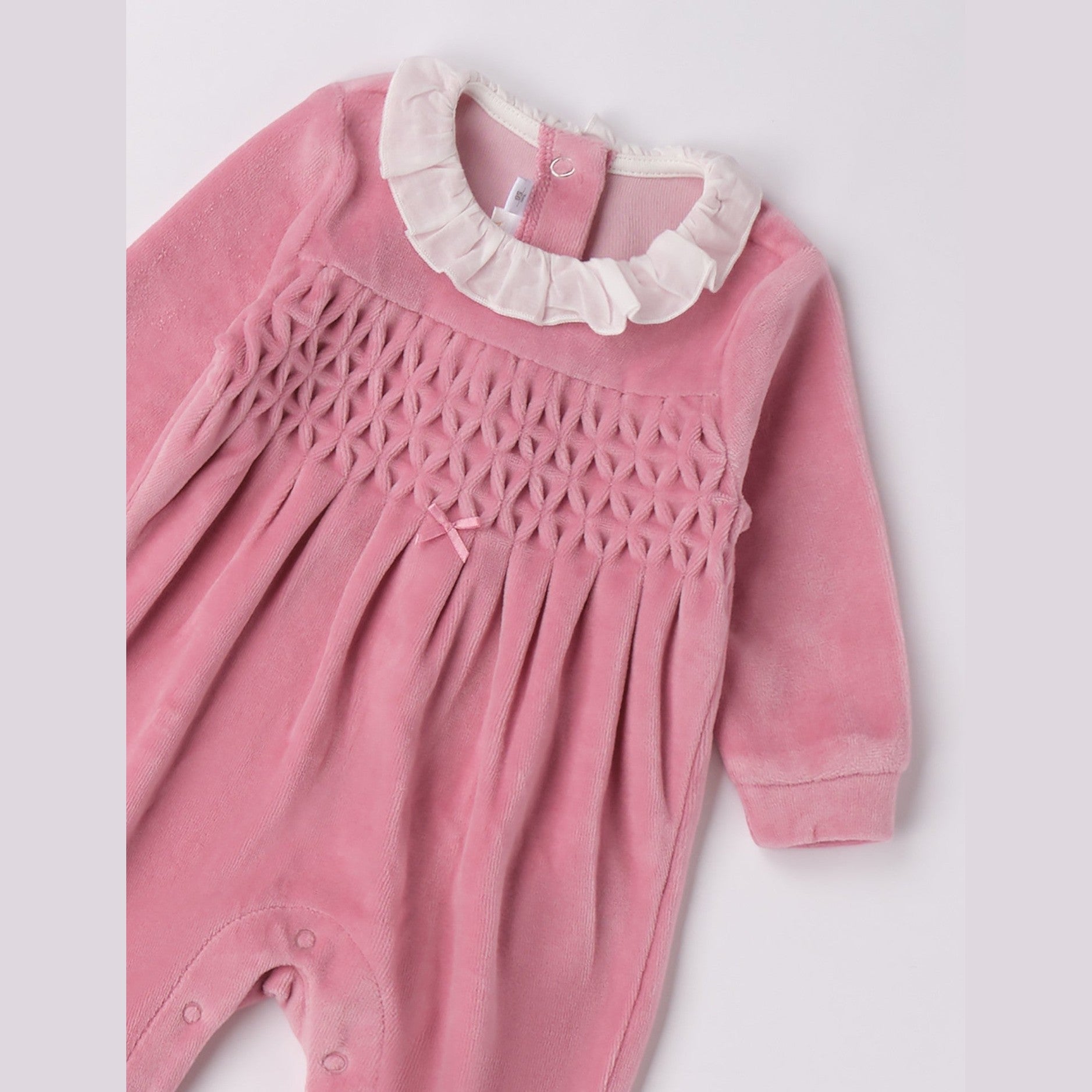 Tutina Intera Con Piede Neonata Rosa 3F754/2748 - NANU' BABY