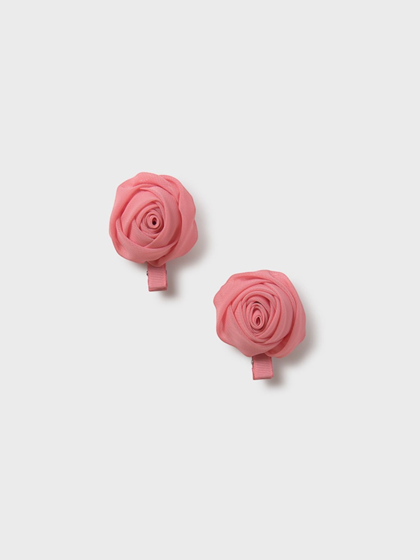 Set 2 fermagli fiori chiffon ROSA 5411/S - NANU' BABY