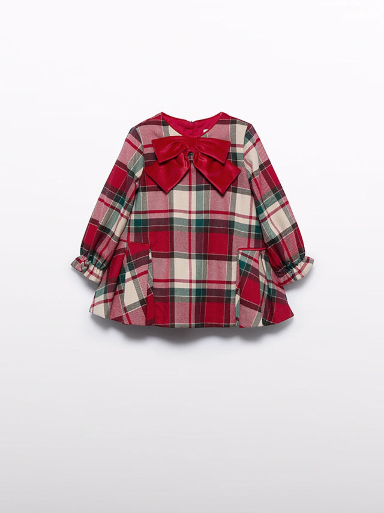Abito quadri Bimba Rosso 5509/2 - NANU' BABY