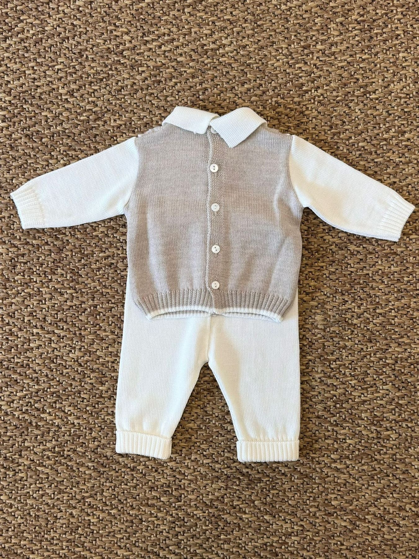 Completo con Papillon Neonato TORTORA 6815 - NANU' BABY