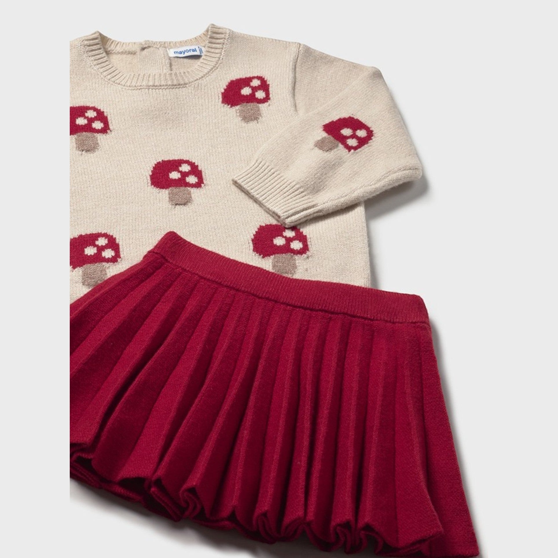 Completo gonna tricot Bimba Rosso 2925/15 - NANU' BABY