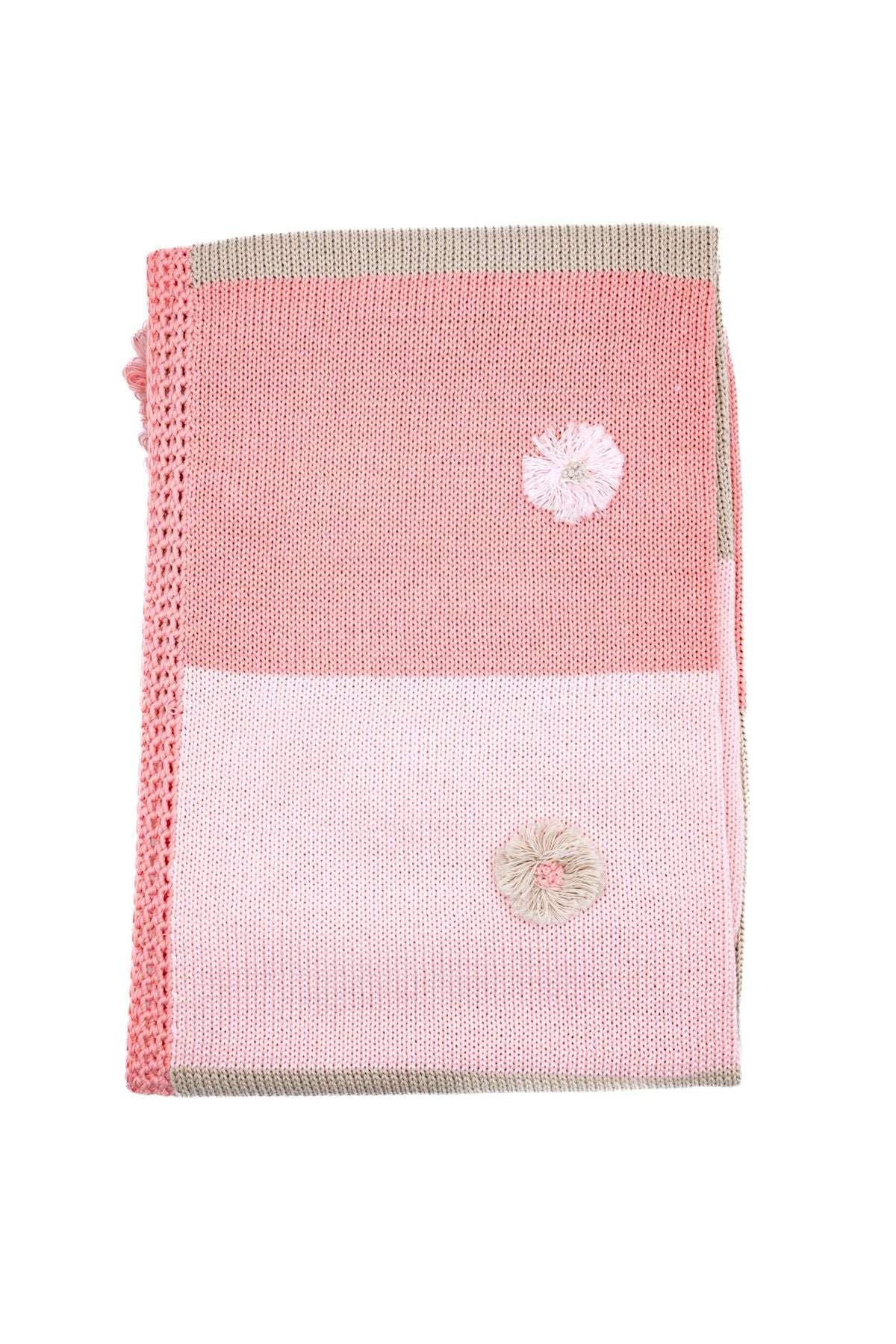 Coperta Rosa/tortora Neonata TORTORA AMY/812 - NANU' BABY