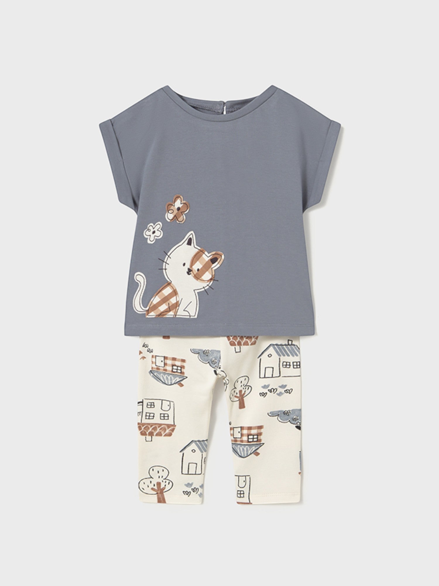 Comp.leggings stampato Bimba GRIGIO 1738/33 - NANU' BABY