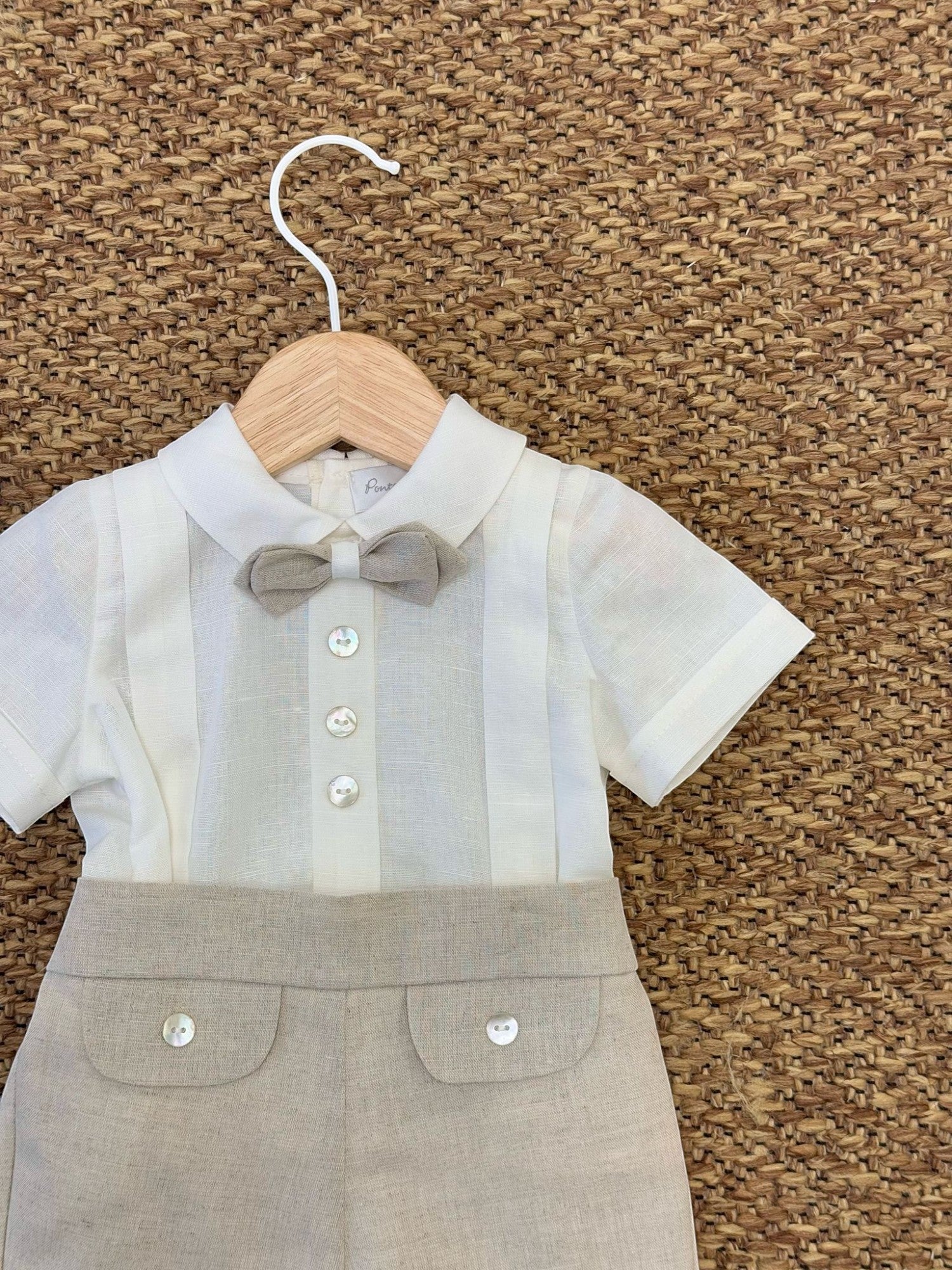 Completo Cerimonia Bimbo BEIGE 1/6330-B - NANU' BABY