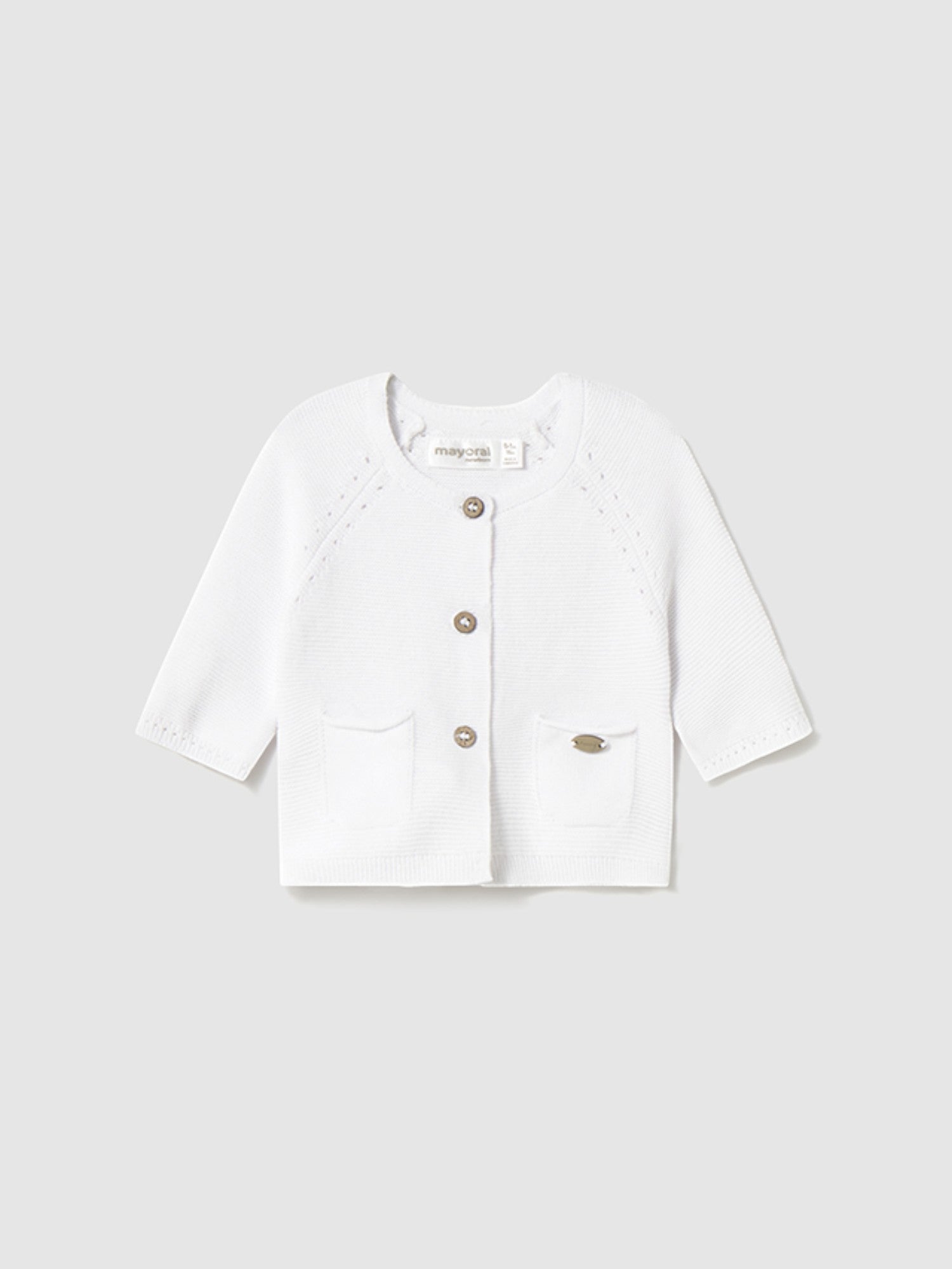 Giacchino lungo maglia Bimba BIANCO 1307 /BI - NANU' BABY
