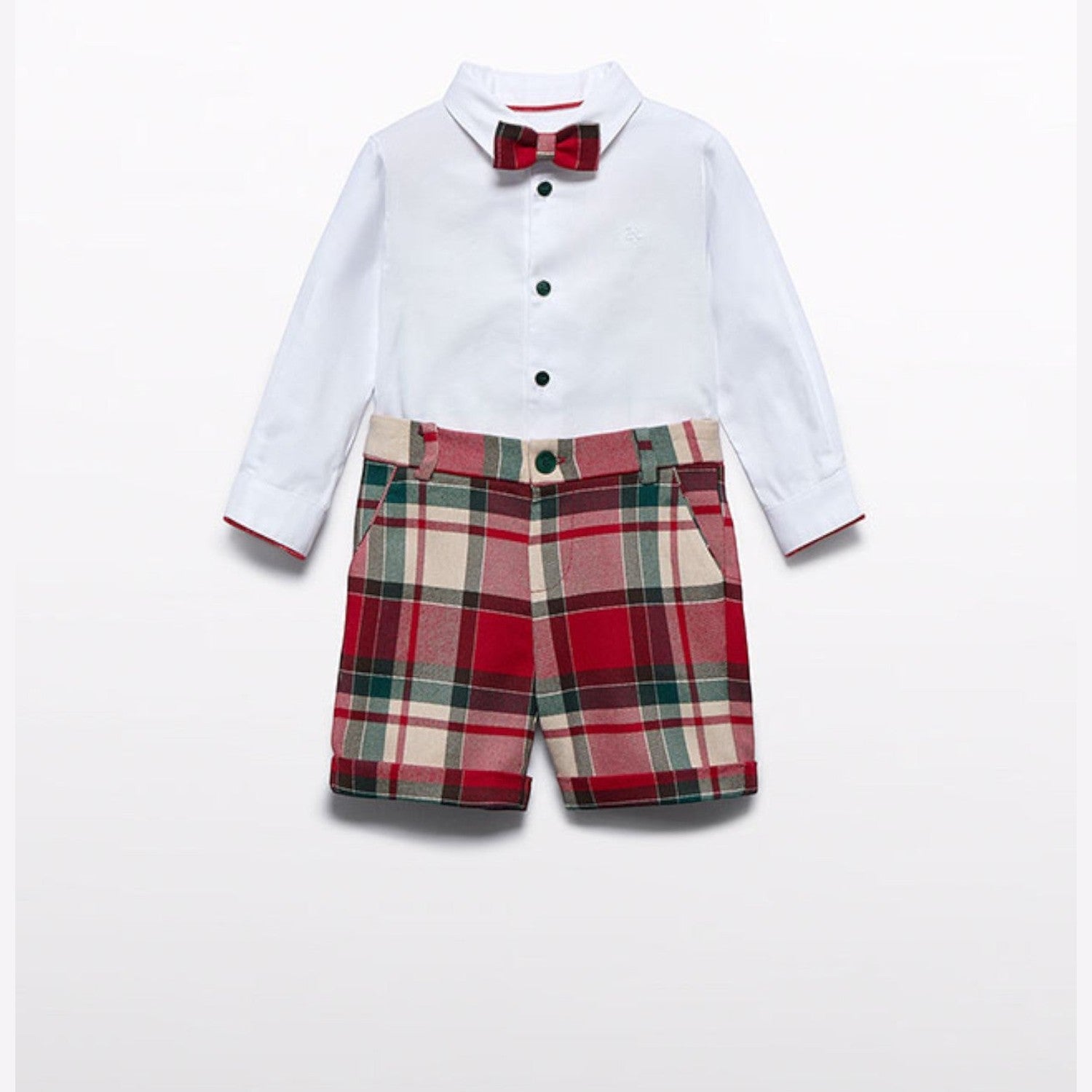 Completo di bermuda scozzese Bimbo Rosso 5706/2 - NANU' BABY