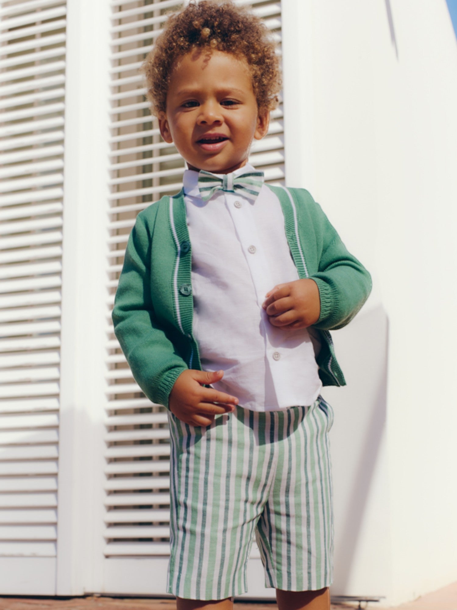 Completo bermuda camicia papillon Bimbo VERDE 5209 /6 - NANU' BABY
