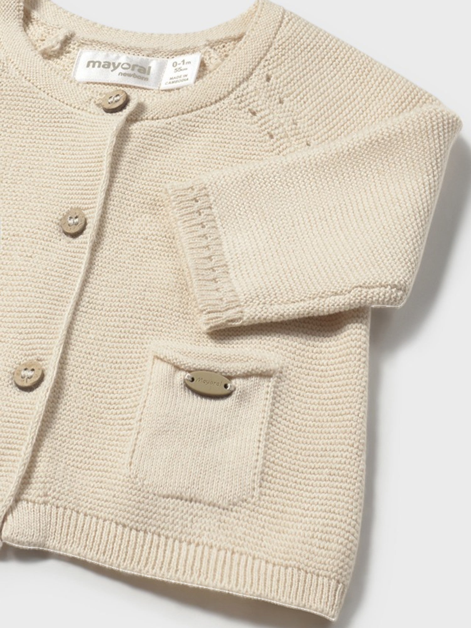 Giacchino lungo maglia Bimba BEIGE 1307 /BE - NANU' BABY