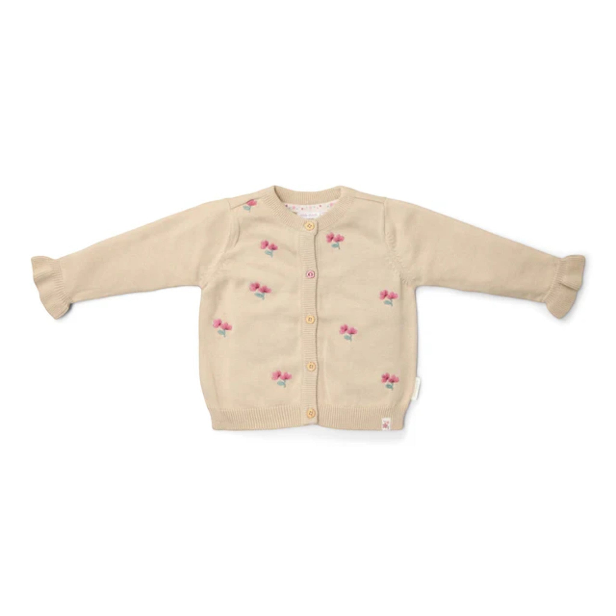 Cardigan lavorato a maglia- Giardino delle fate Bimba Avorio CL25092031