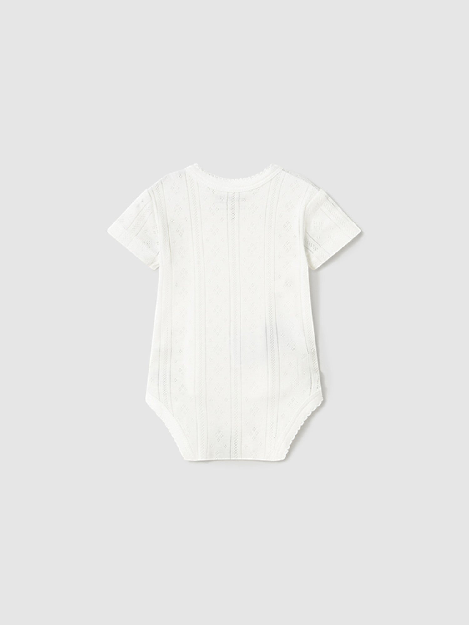 Body manica corta traforato Neonata BIANCO 1746 /B - NANU' BABY
