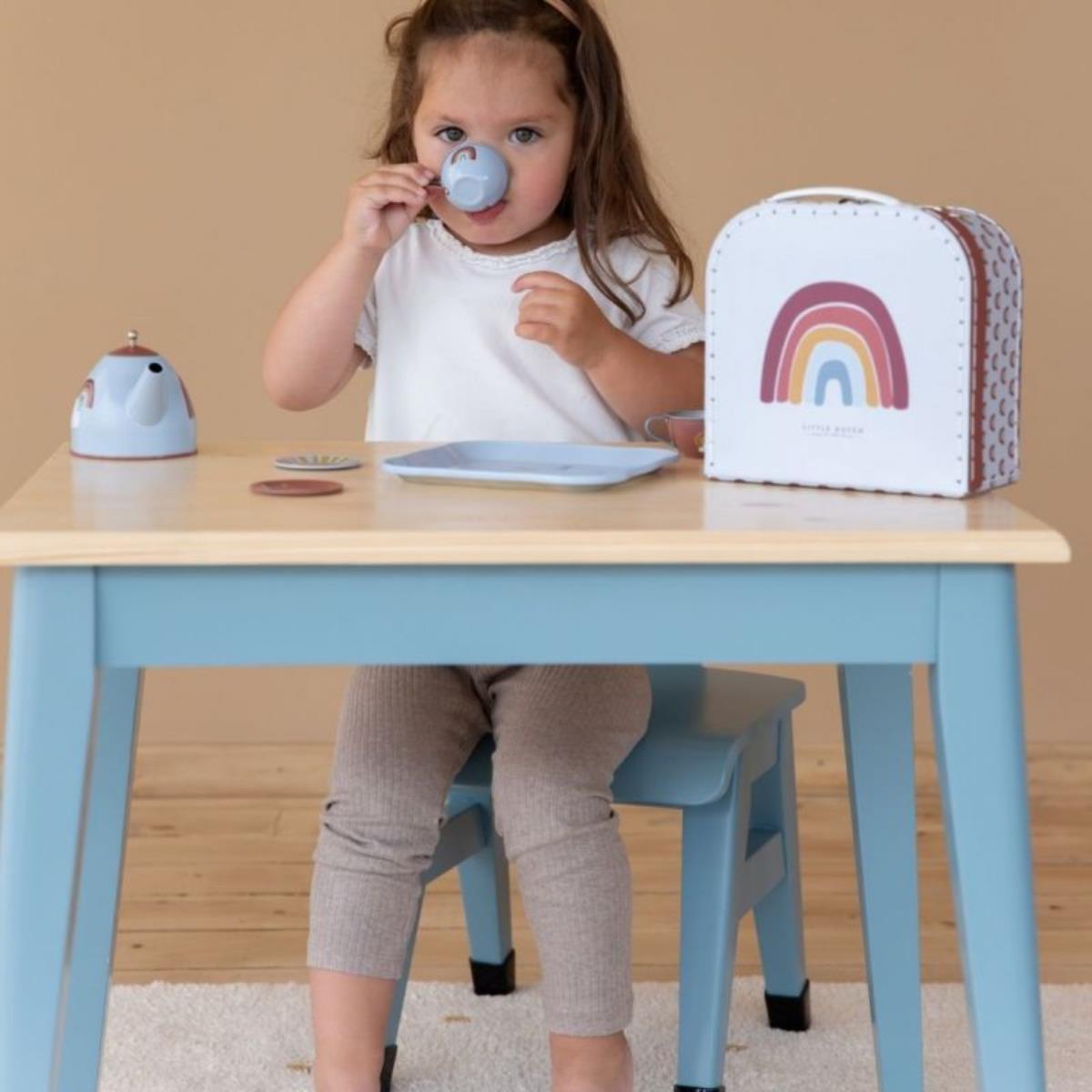 Sedia ergonomica in legno laccato blu Blu LD4951 - NANU' BABY