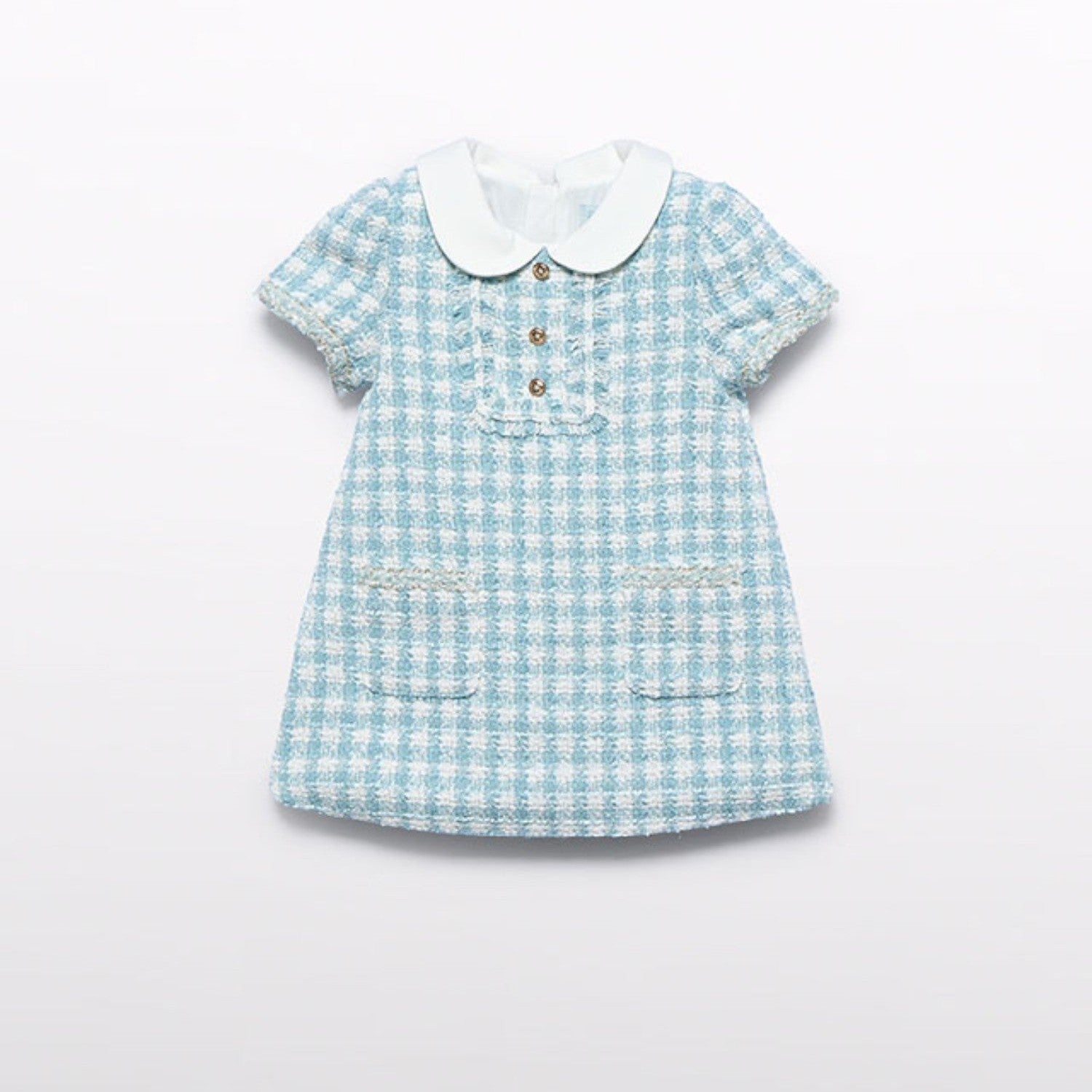 Abito quadri lurex Bimba Verde 5511/9 - NANU' BABY