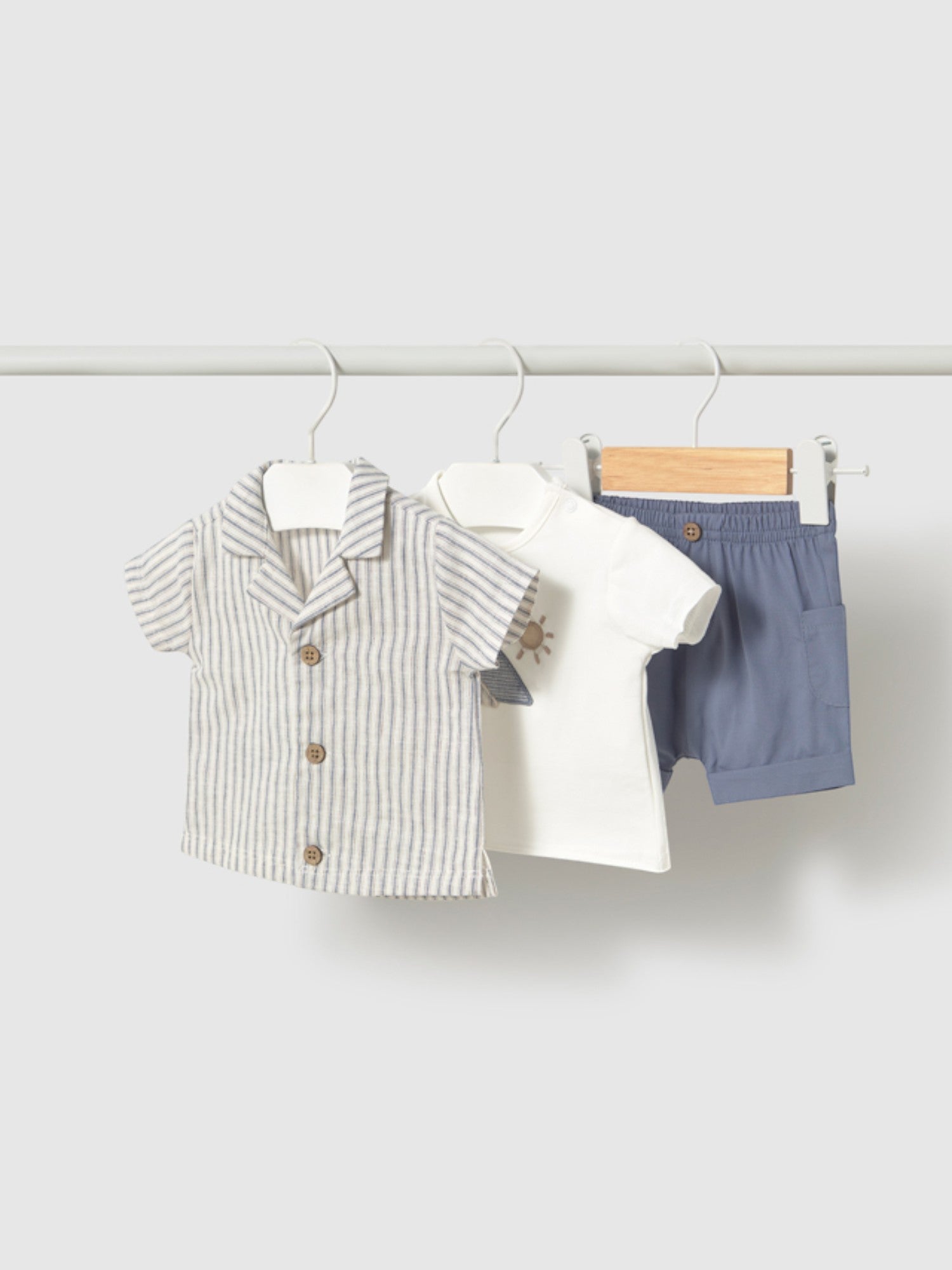 Completo pantalone corto overshirt Bimbo NATURAL 1205 /N - NANU' BABY