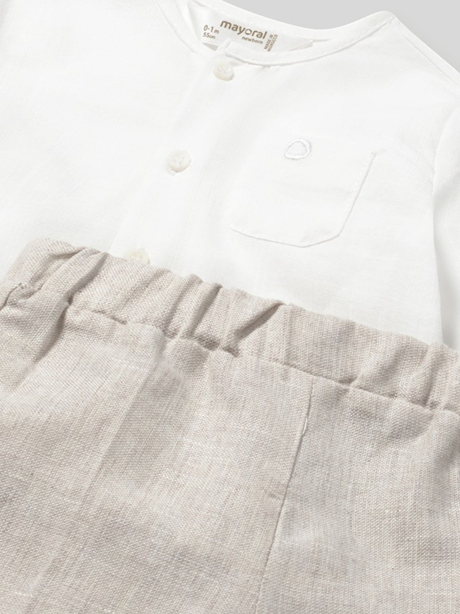 Completo pantalone lungo/camicia Bimbo BIANCO 1564 /B - NANU' BABY
