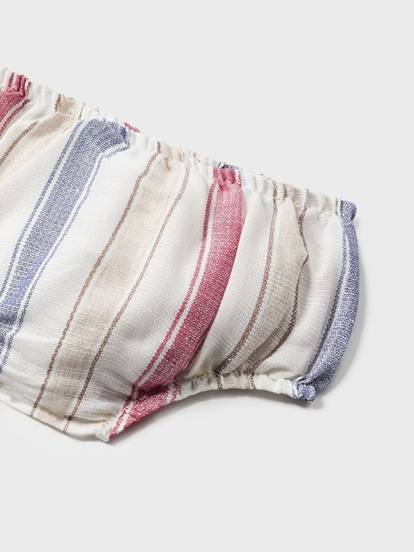 Abito righe lino Bimba ROSSO 1829 - NANU' BABY