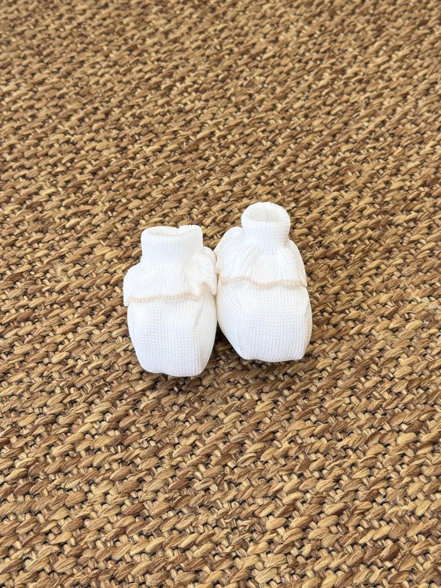 Babbucce Neonata BIANCO EB29S - NANU' BABY
