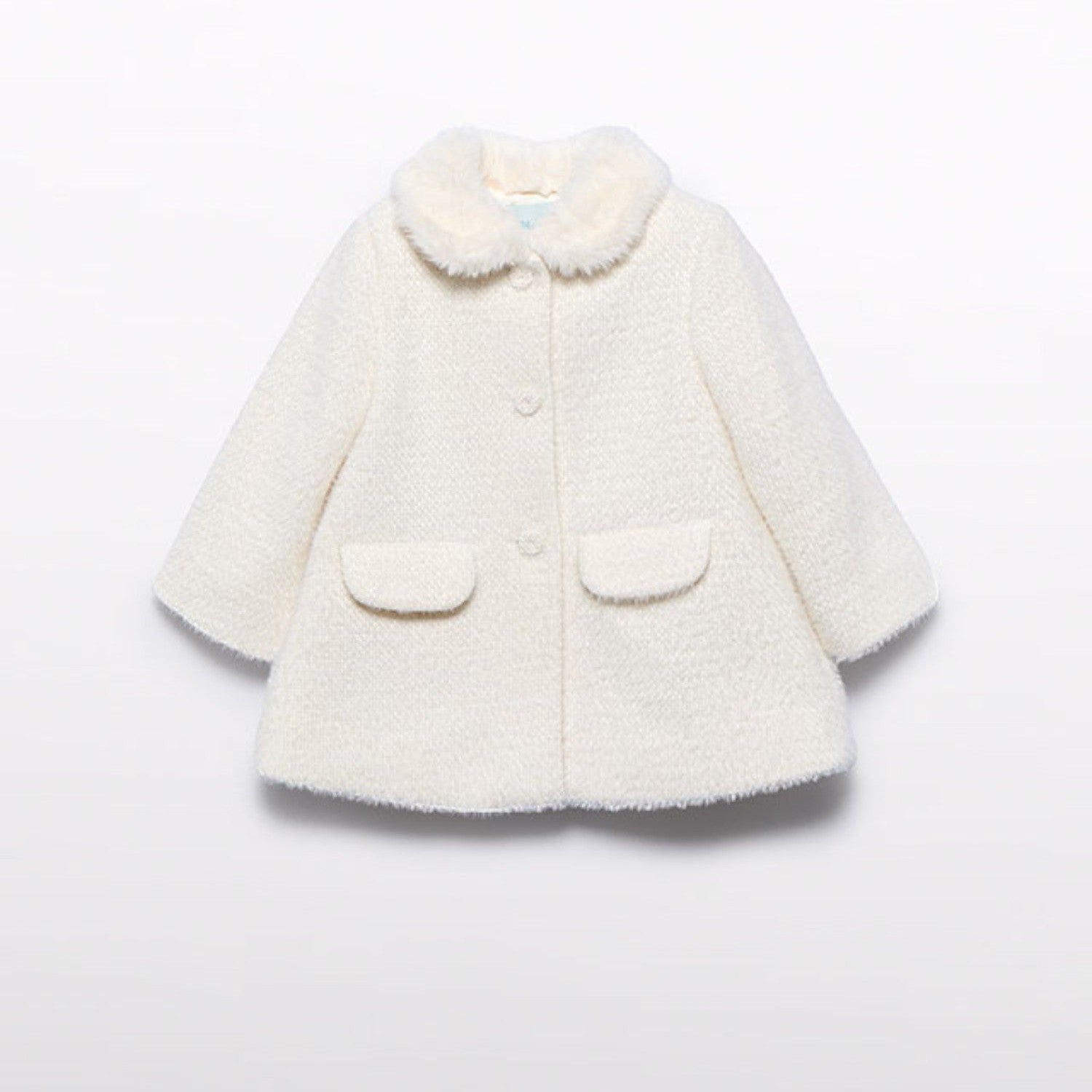 Cappotto punto strutturato Bimba PANNA 5819/90 - NANU' BABY