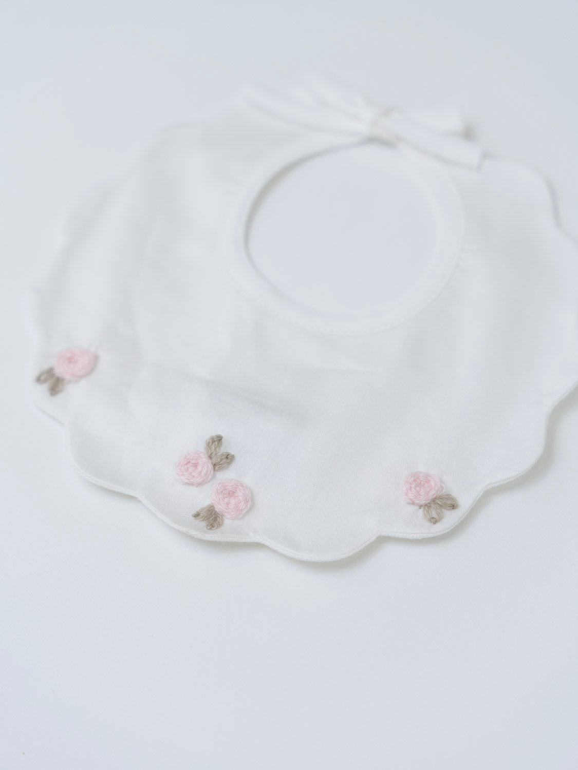 Bavetta rosa fiocco Neonata VANIGLIA IN10BAV/R - NANU' BABY