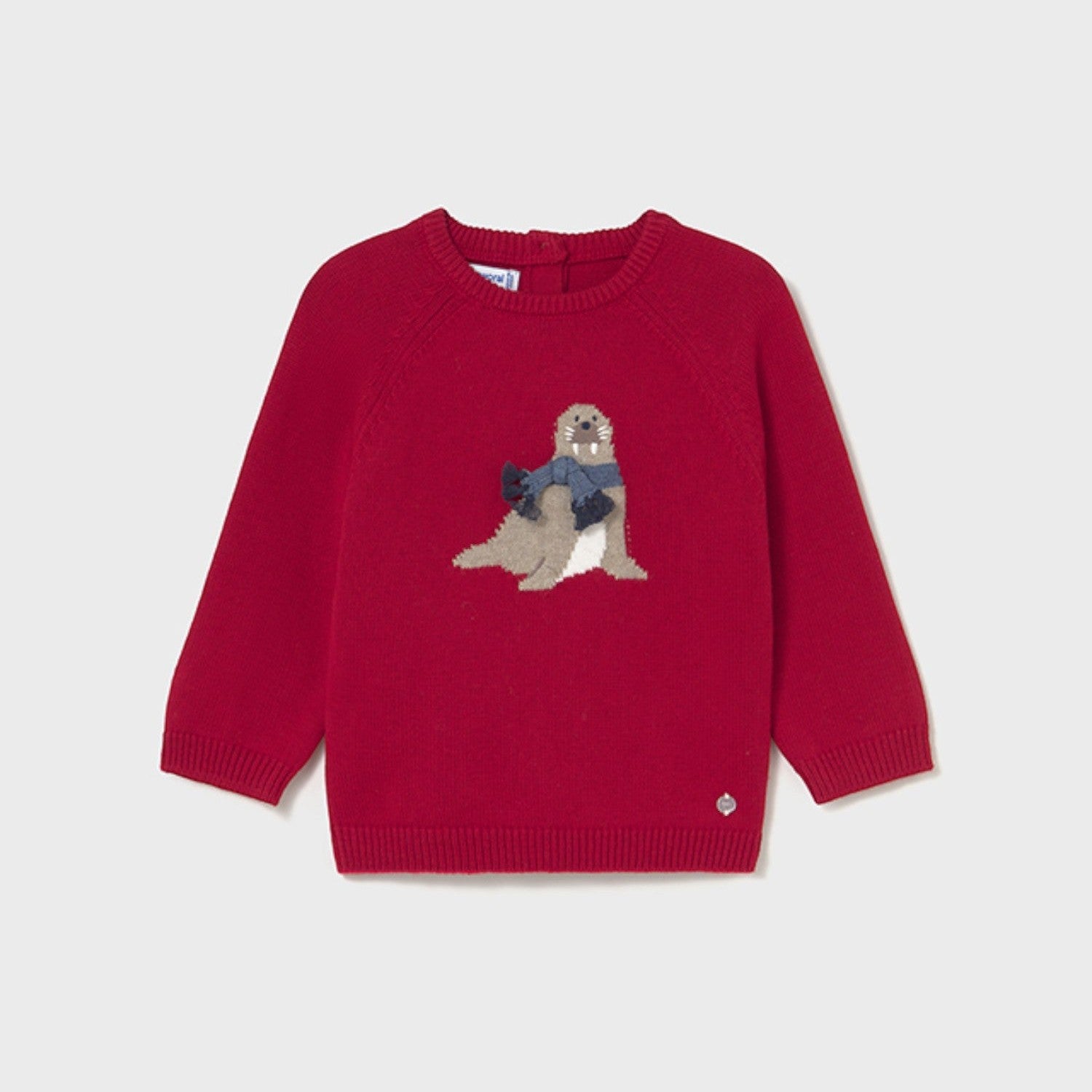Maglioncino intarsio animal Bimbo Rosso 2345/21 - NANU' BABY