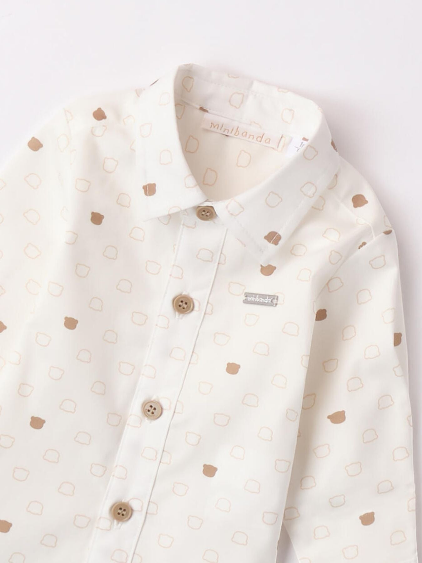 Camicia fantasia Bimbo PANNA 3A603 - NANU' BABY