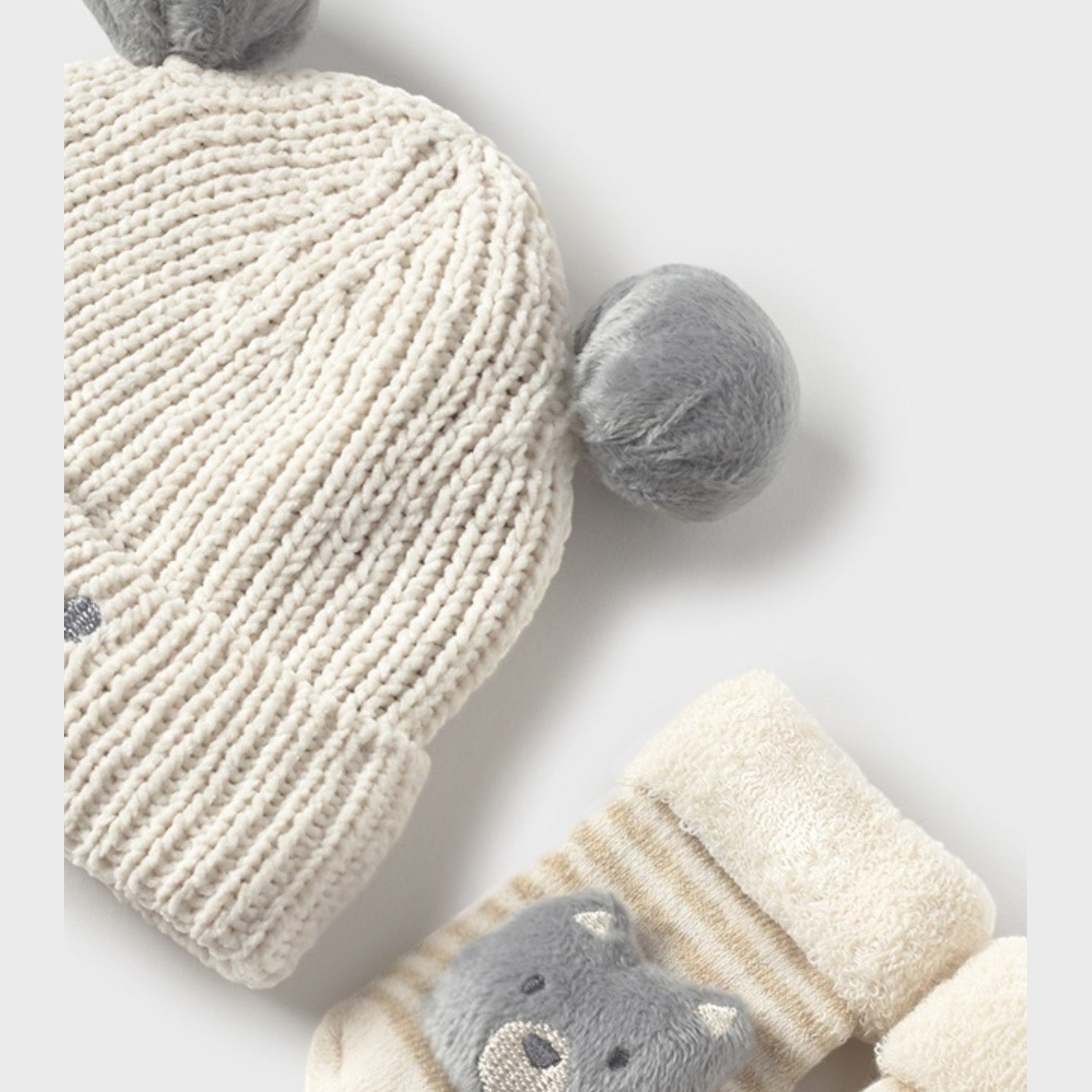 Set cappello e calzini Neonato Beige 9933/80 - NANU' BABY