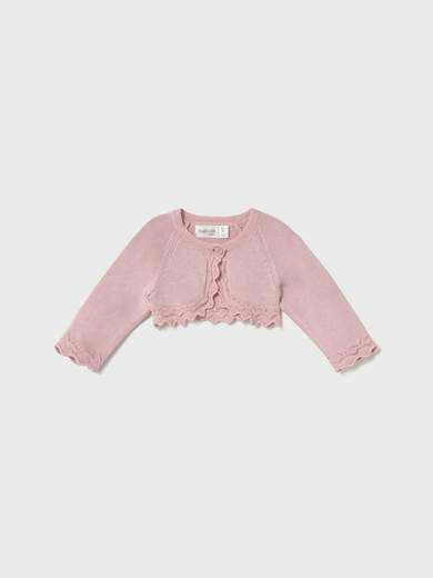 Giacchino in maglia basico Bimba ROSA 318 /R - NANU' BABY