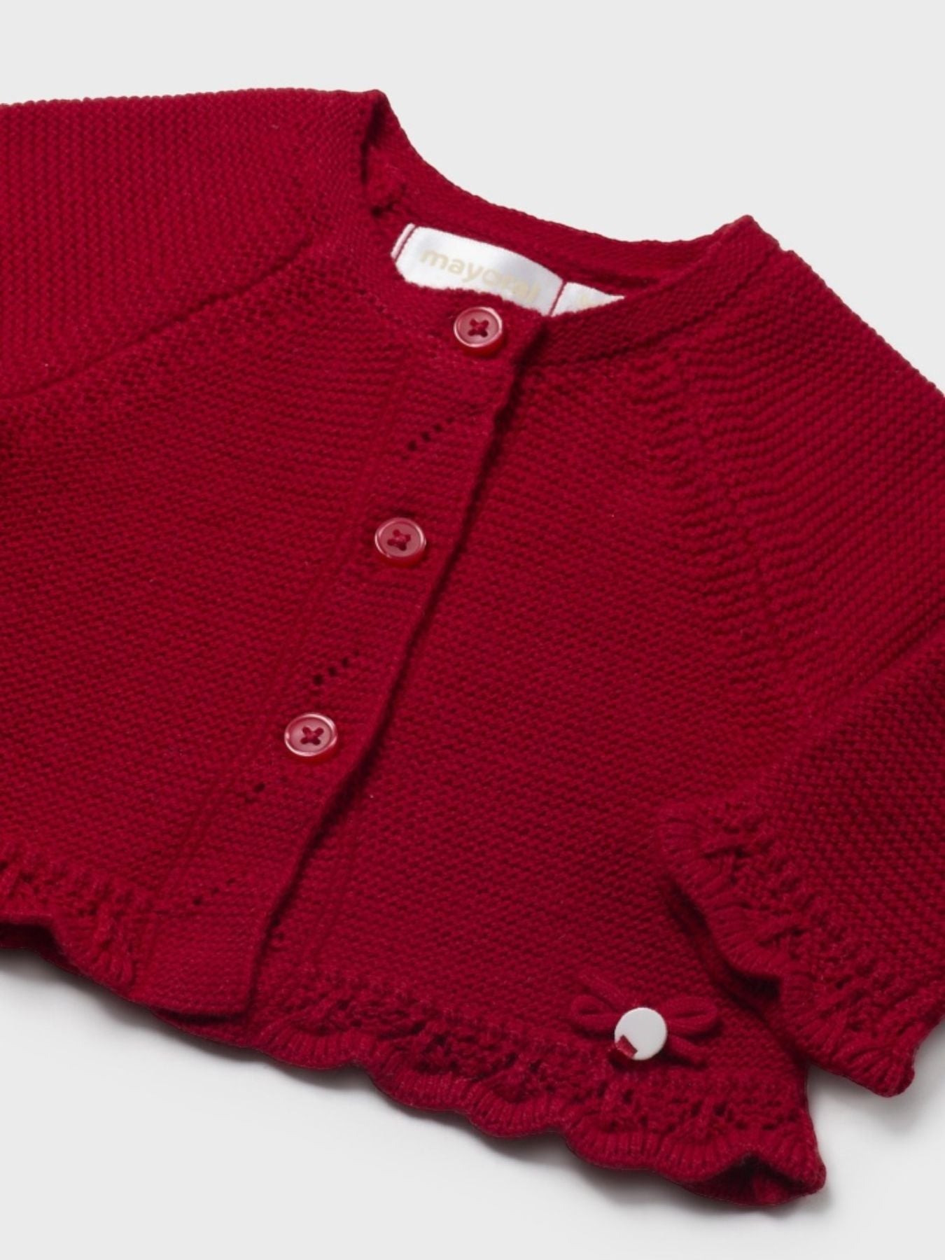 Giacchino lungo maglia Bimba ROSSO 2D-2301/RS - NANU' BABY