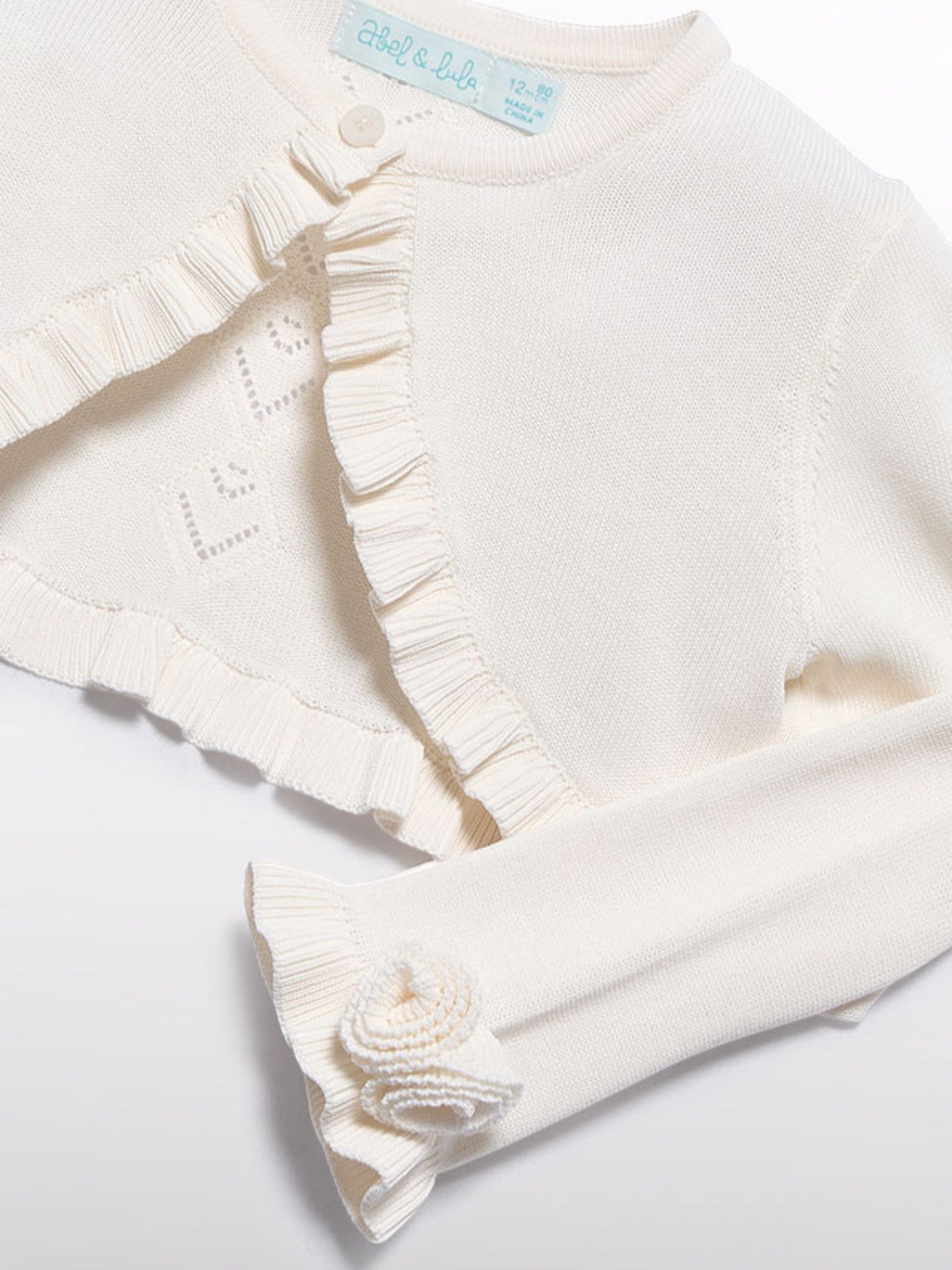 Cardigan tricot traforato Bimba ECRU 5381 /12 - NANU' BABY