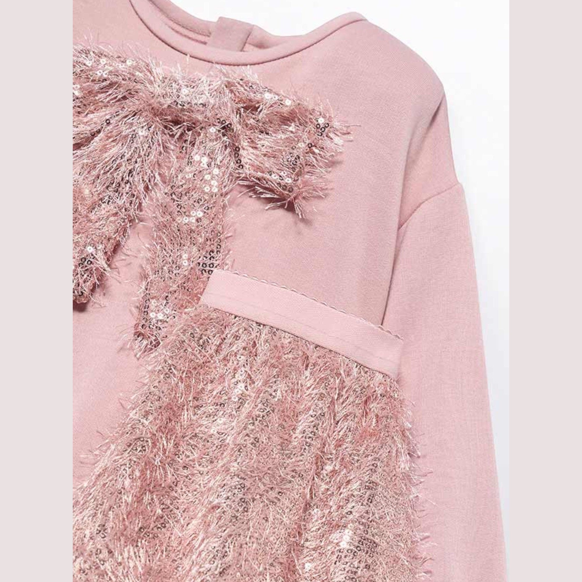 Compl. gonna frange lustrini Bimba Rosa 5539/8 - NANU' BABY