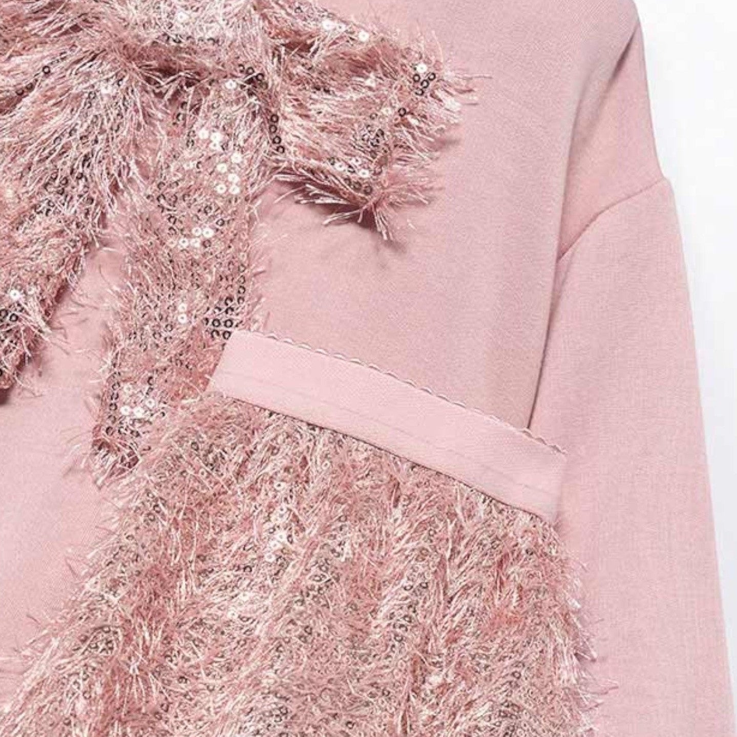 Compl. gonna frange lustrini Bimba Rosa 5539/8 - NANU' BABY