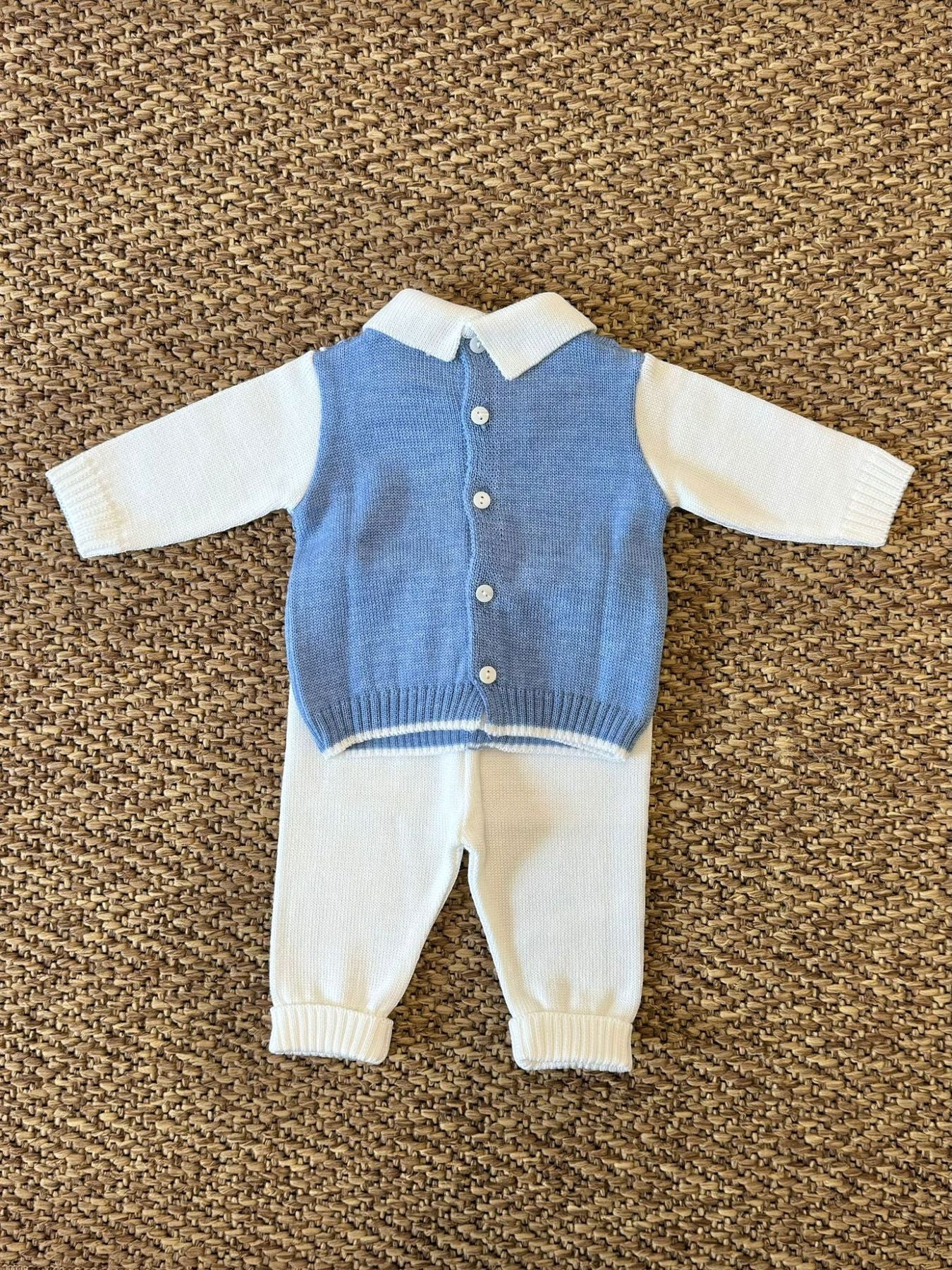 Completo con Papillon Neonato AZZURRO 6815/A - NANU' BABY