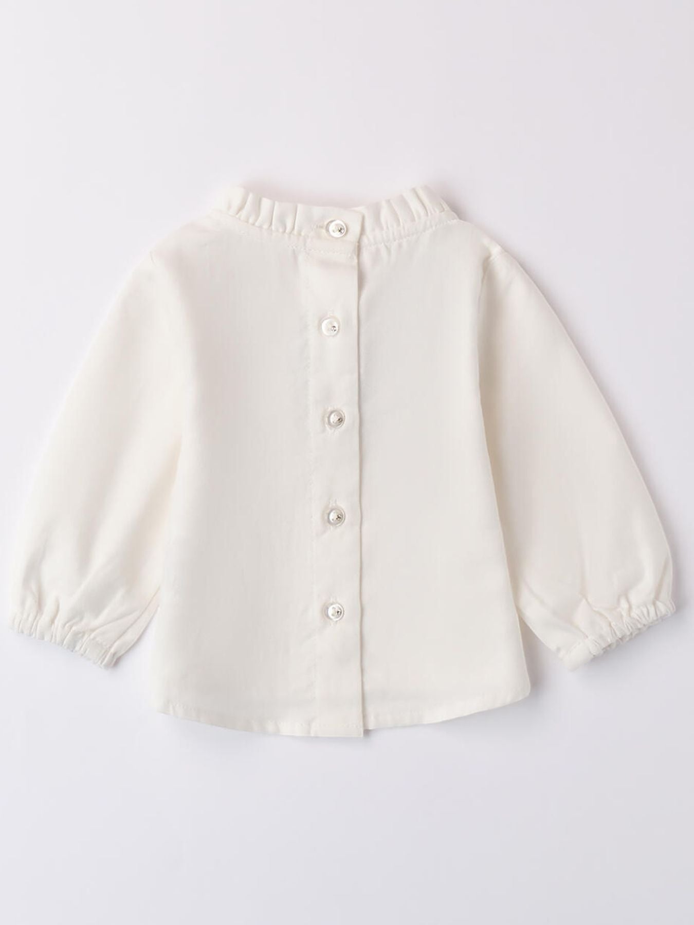 Camicia con fiocco Azzurro Bimba PANNA 3A779/A - NANU' BABY
