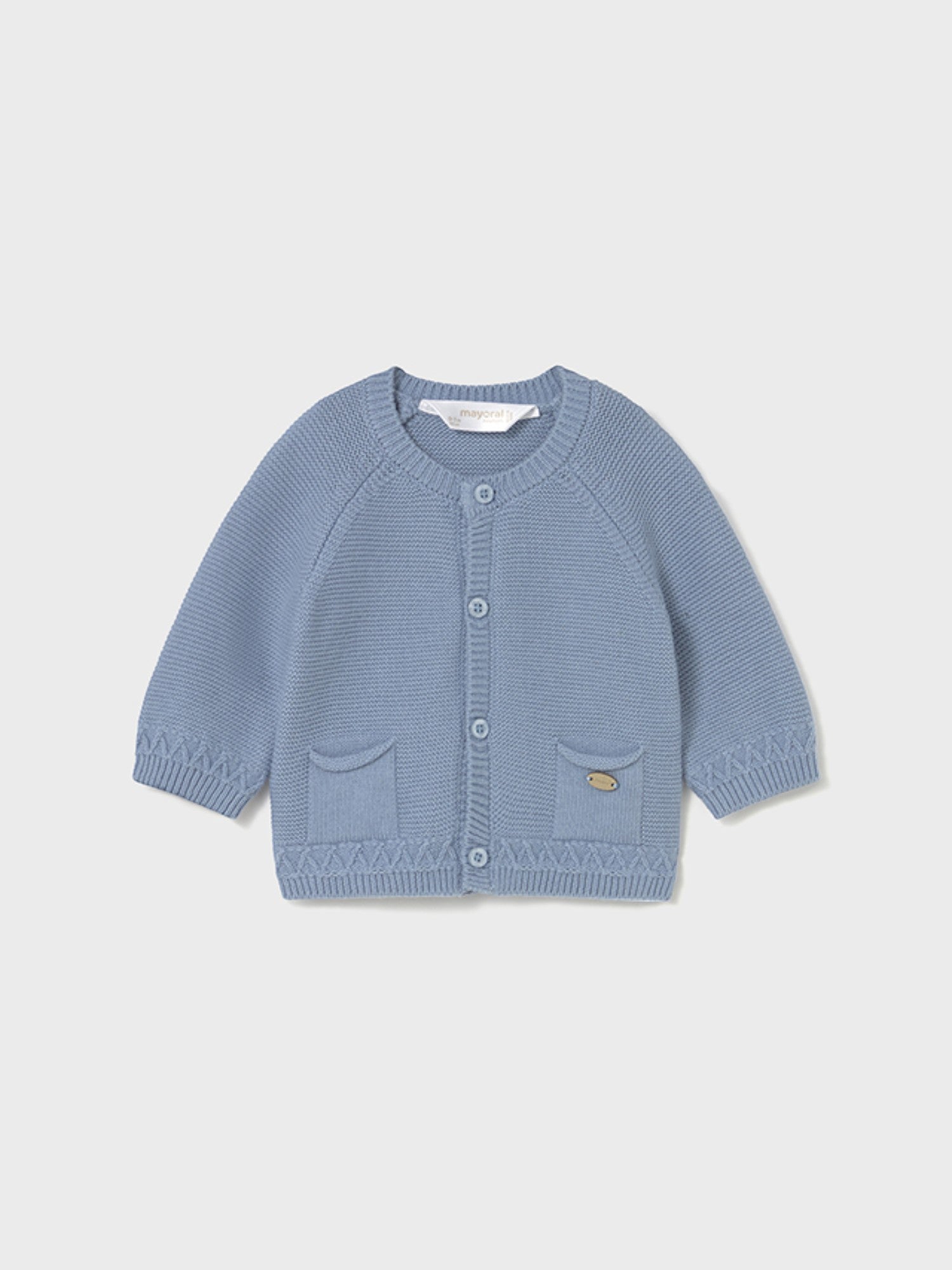 Cardigan Bimbo Azzurro Girocollo Mayoral 2337/46 - NANÙ BABY - NANU' BABY