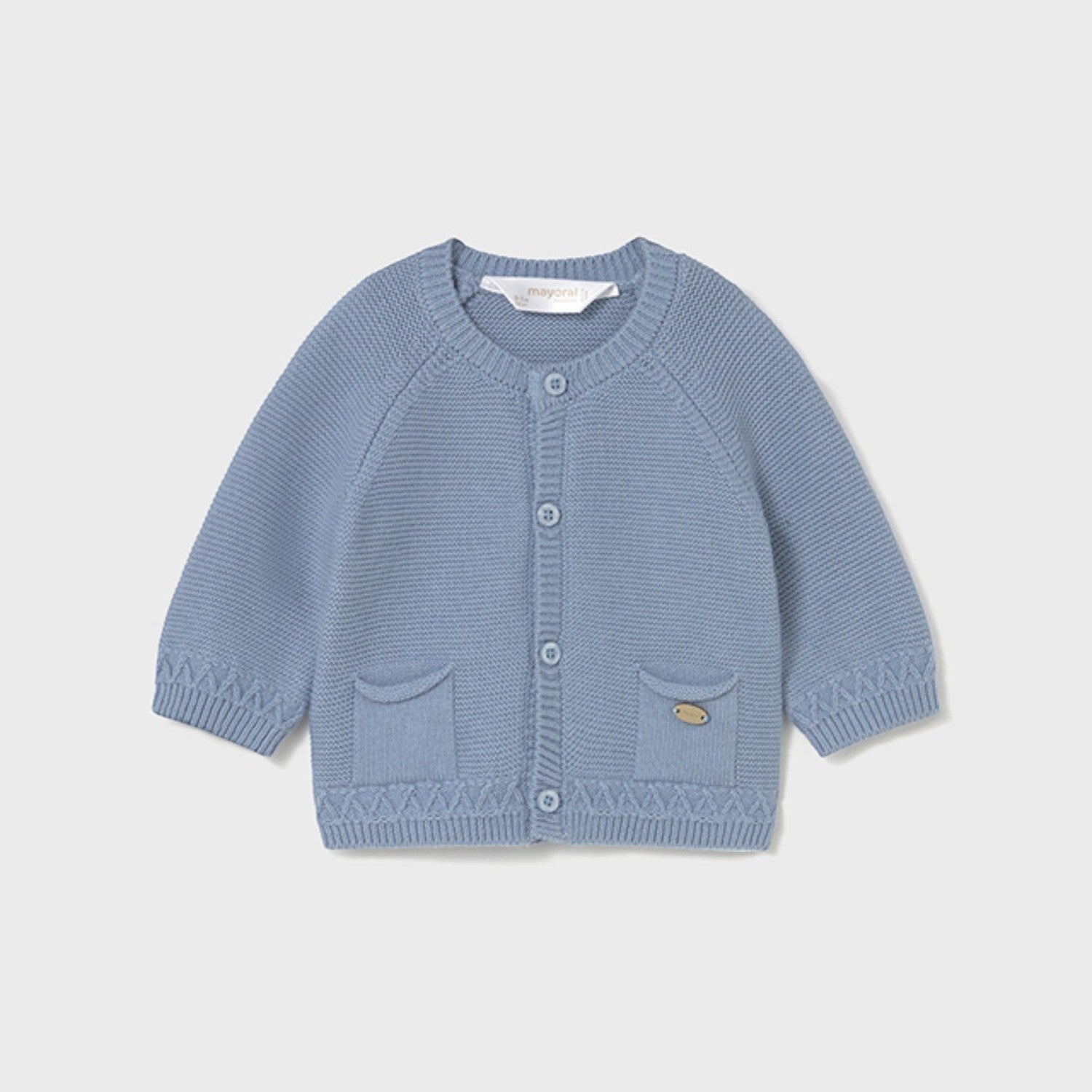 Cardigan Bimbo Azzurro Girocollo Mayoral 2337/46 - NANÙ BABY - NANU' BABY