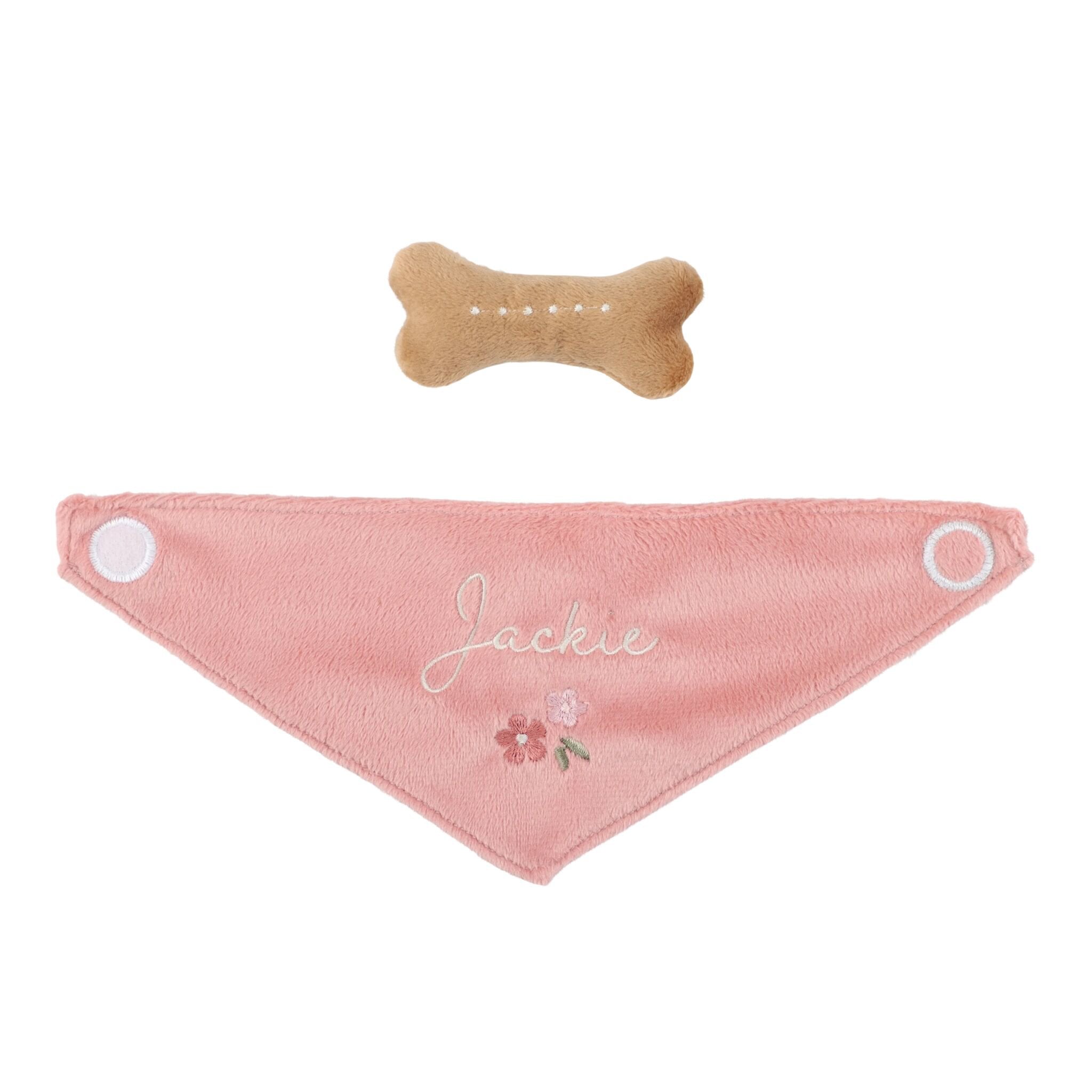 Peluche cane Jackie con trasportino Multicolore LD4518
