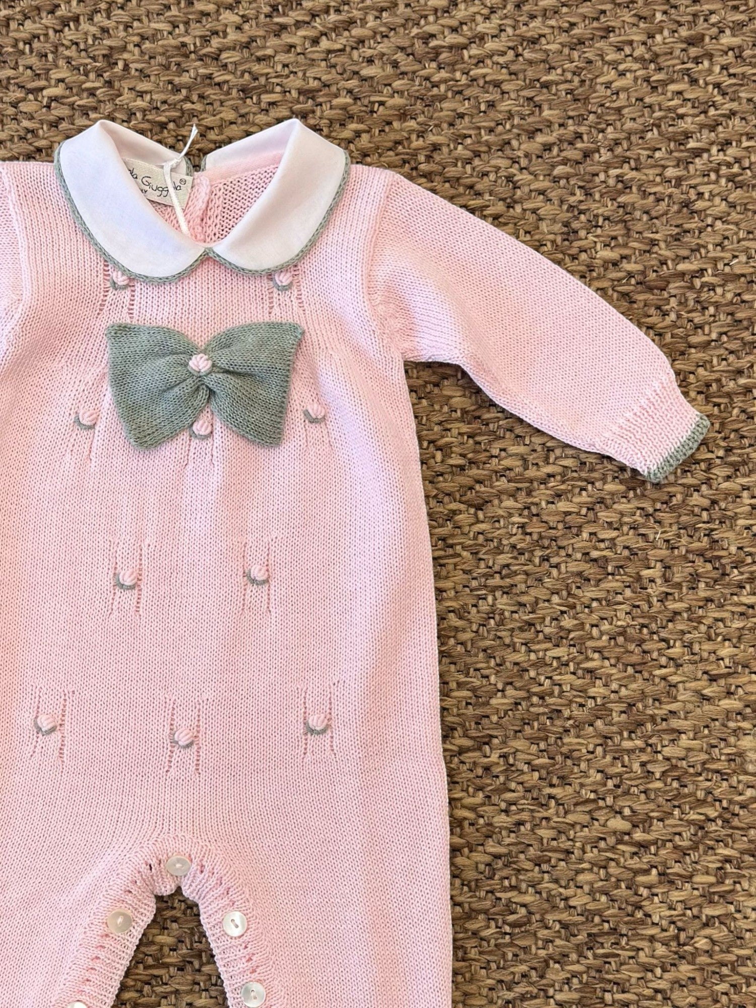 Tutina Fiocco in rilievo Neonata ROSA BRINDISI 1792 - NANU' BABY